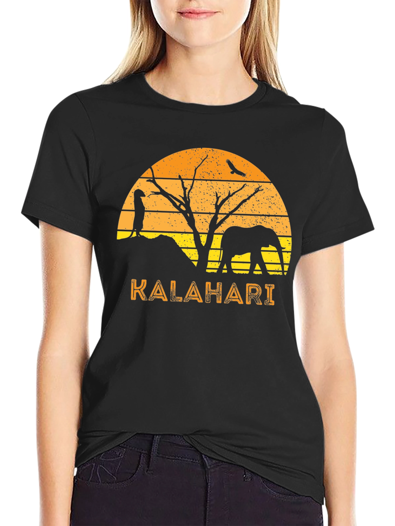 Kalahari Sunset Black T-Shirt
