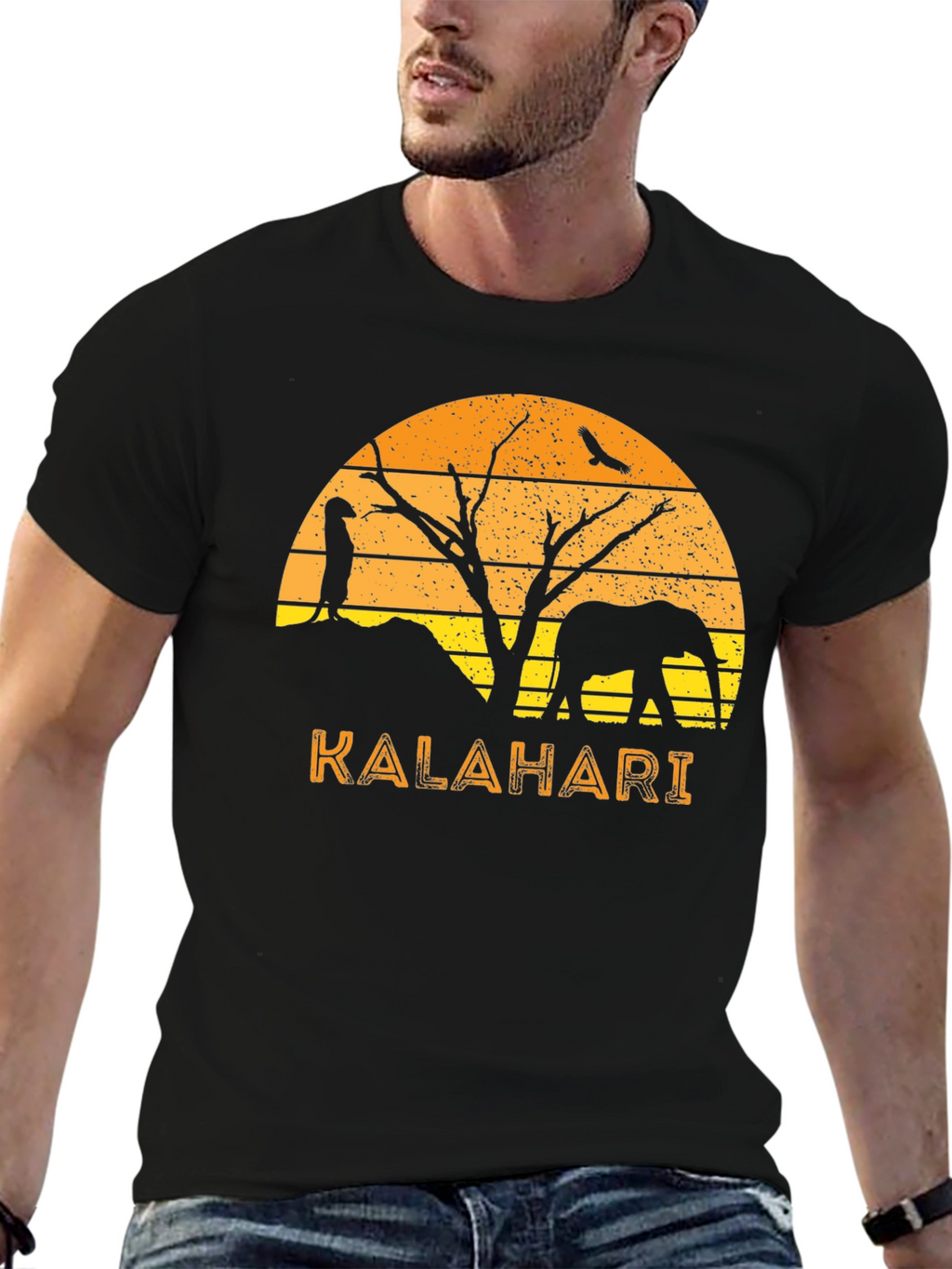 Kalahari Sunset Black T-Shirt