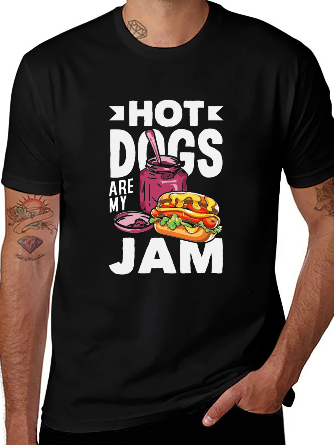 Hot Dogs Are My Jam T-Shirt - Foodie Tee