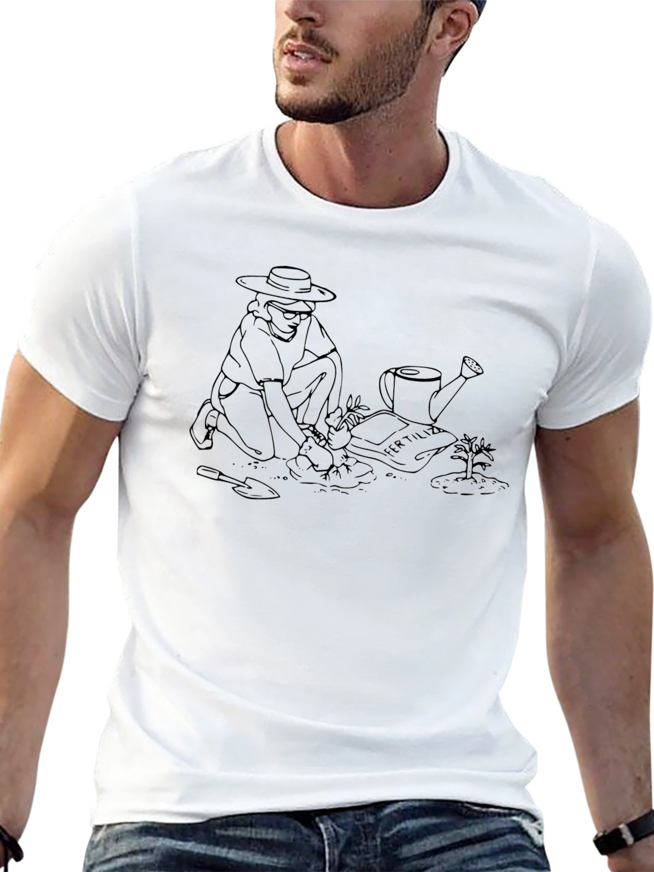 Gardener Graphic Tee - Black Cotton Casual