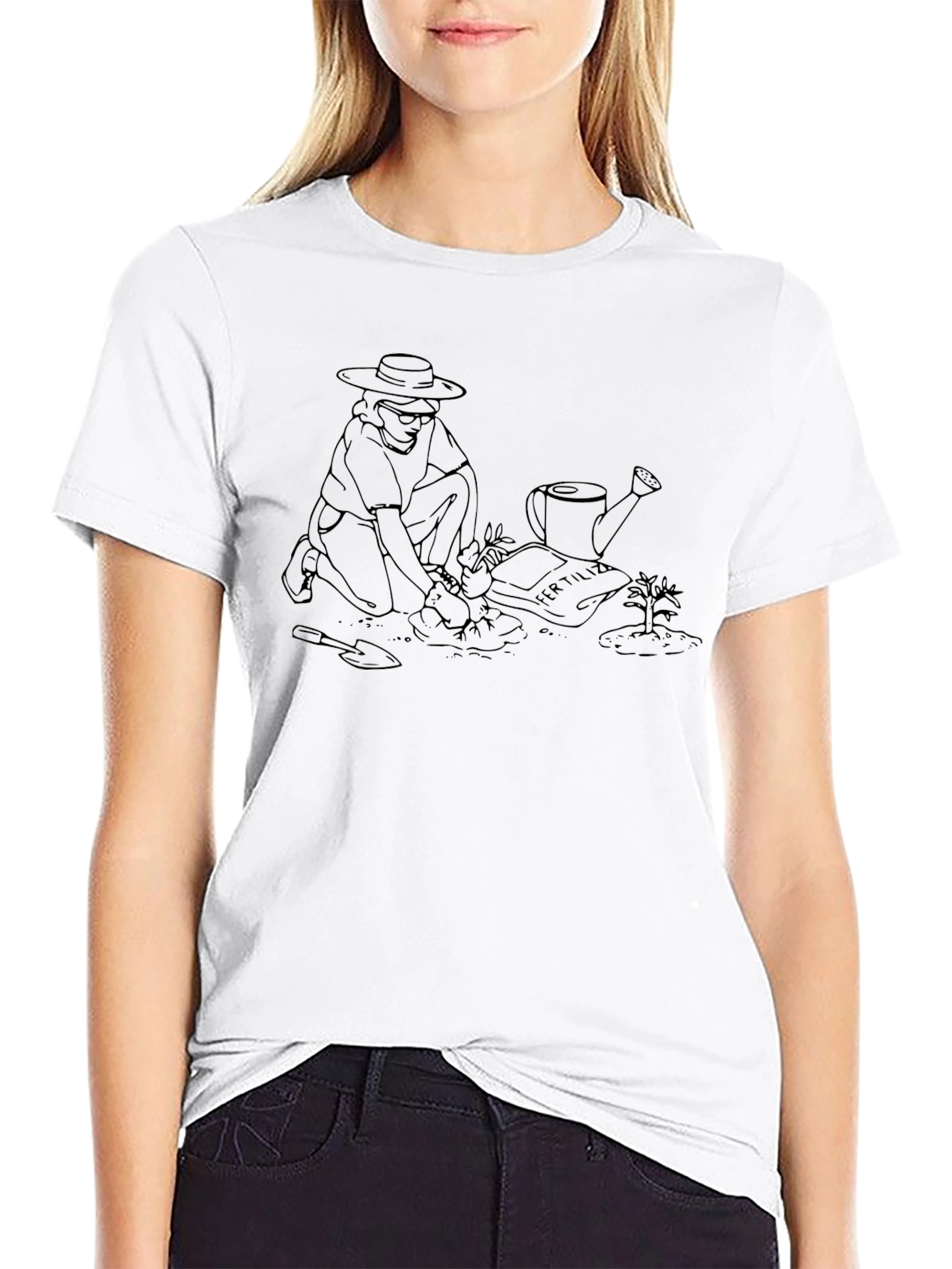 Gardener Graphic Tee - Black Cotton Casual