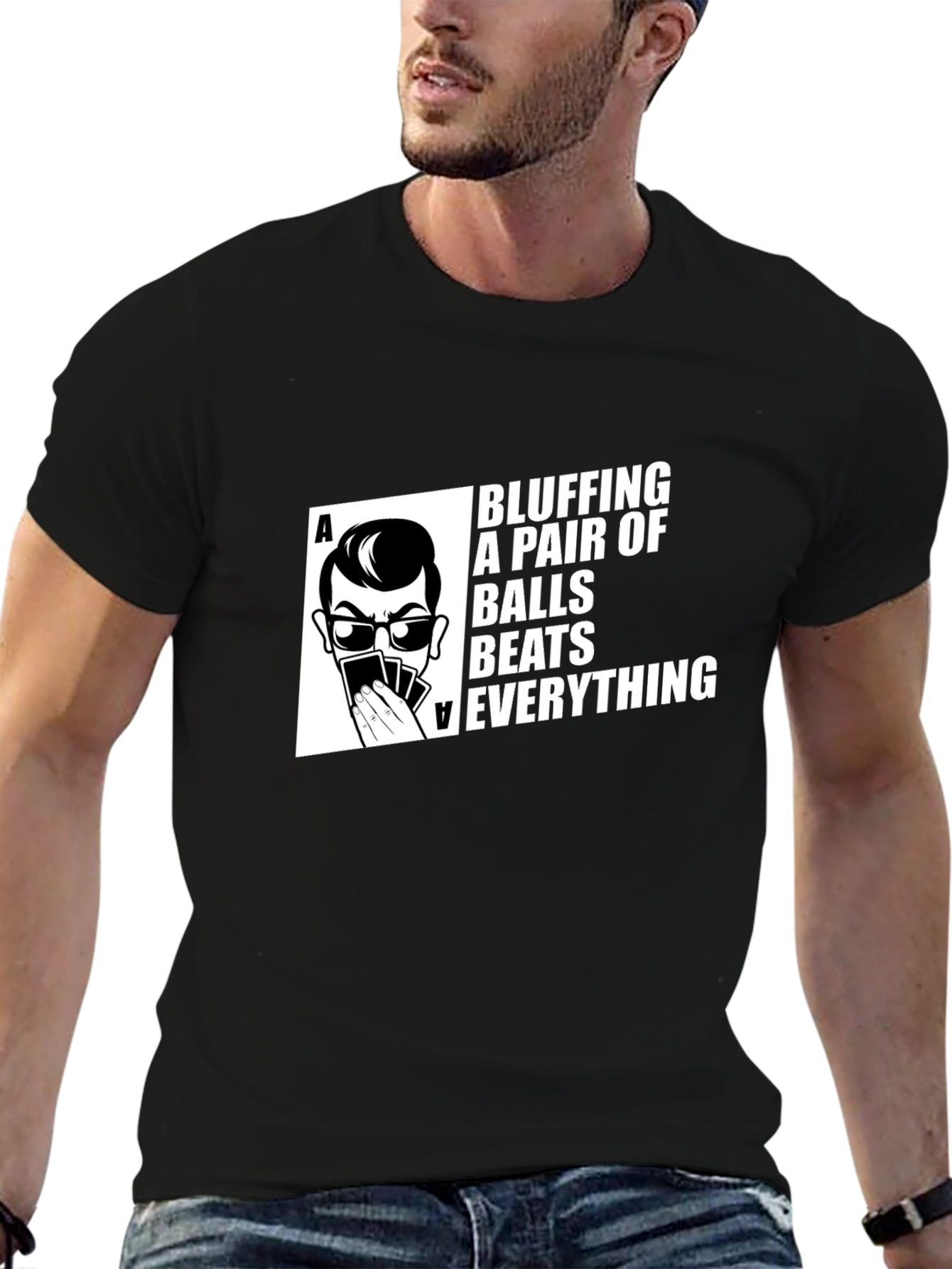 Bluffing Balls Graphic Tee - Poker T-Shirt