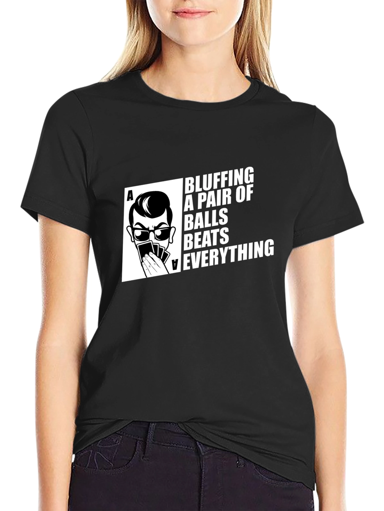 Bluffing Balls Graphic Tee - Poker T-Shirt