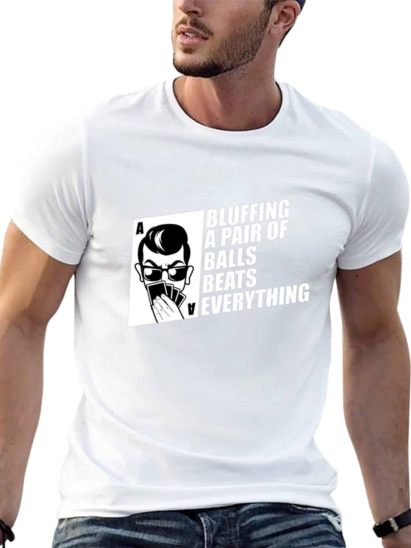 Bluffing Balls Graphic Tee - Poker T-Shirt