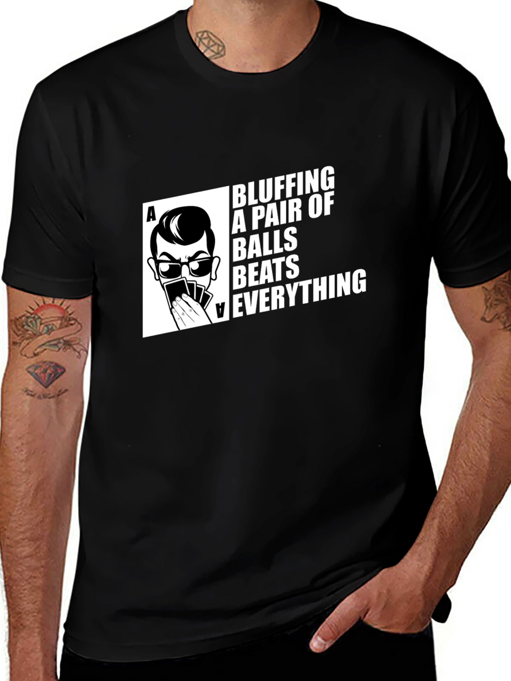 Bluffing Balls Graphic Tee - Poker T-Shirt