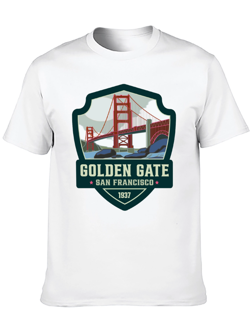 Golden Gate San Francisco Black T-Shirt