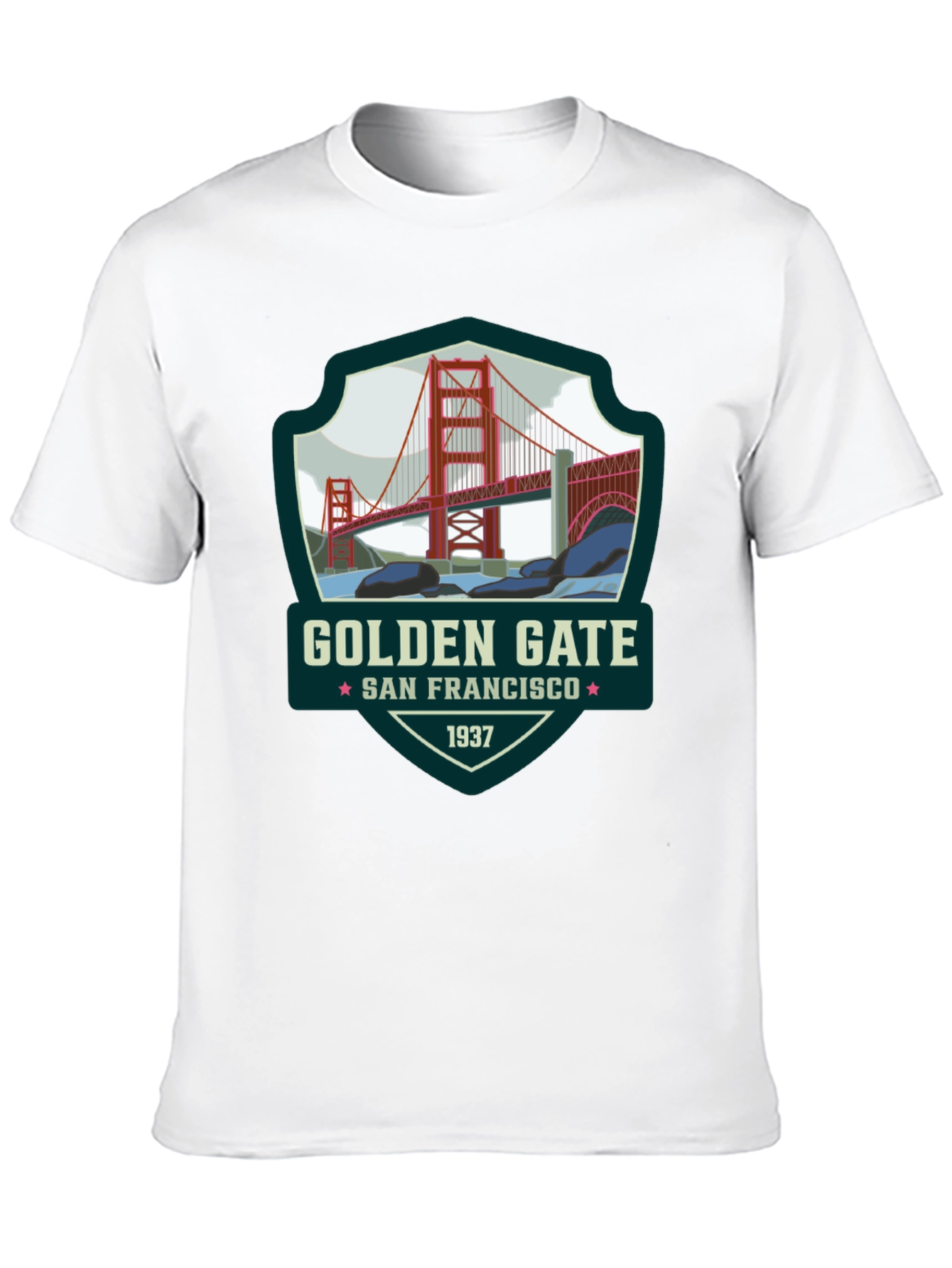 Golden Gate San Francisco Black T-Shirt