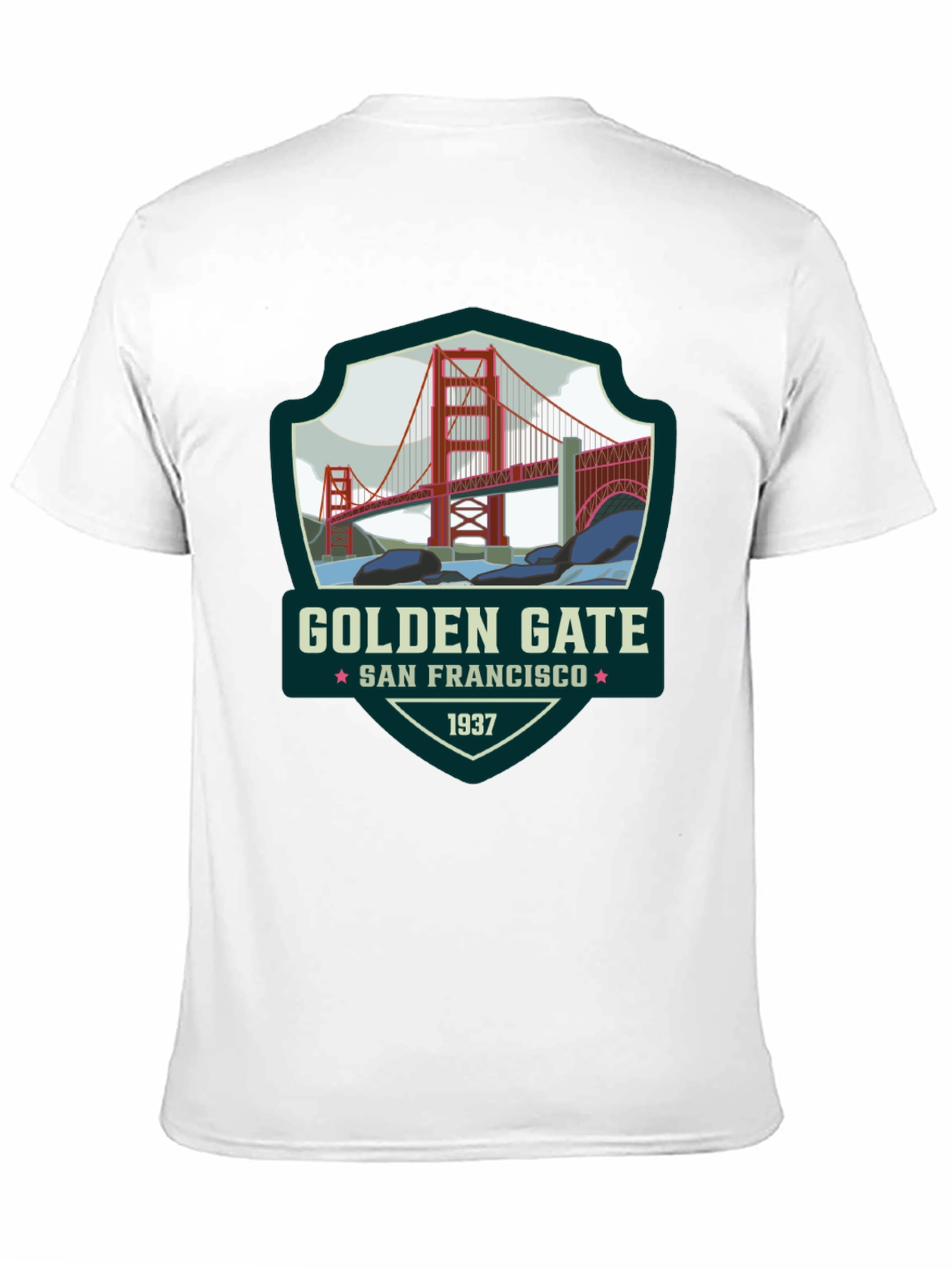 Golden Gate San Francisco Black T-Shirt