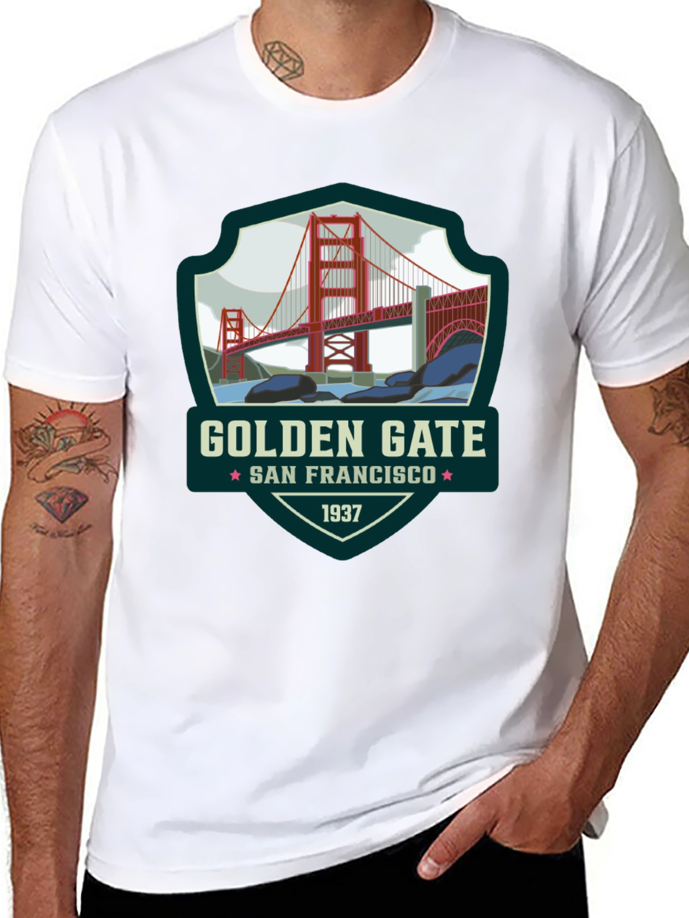 Golden Gate San Francisco Black T-Shirt