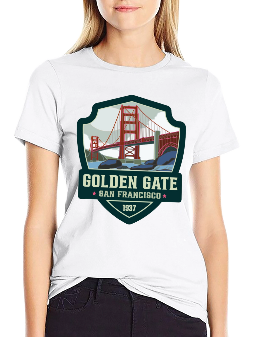 Golden Gate San Francisco Black T-Shirt