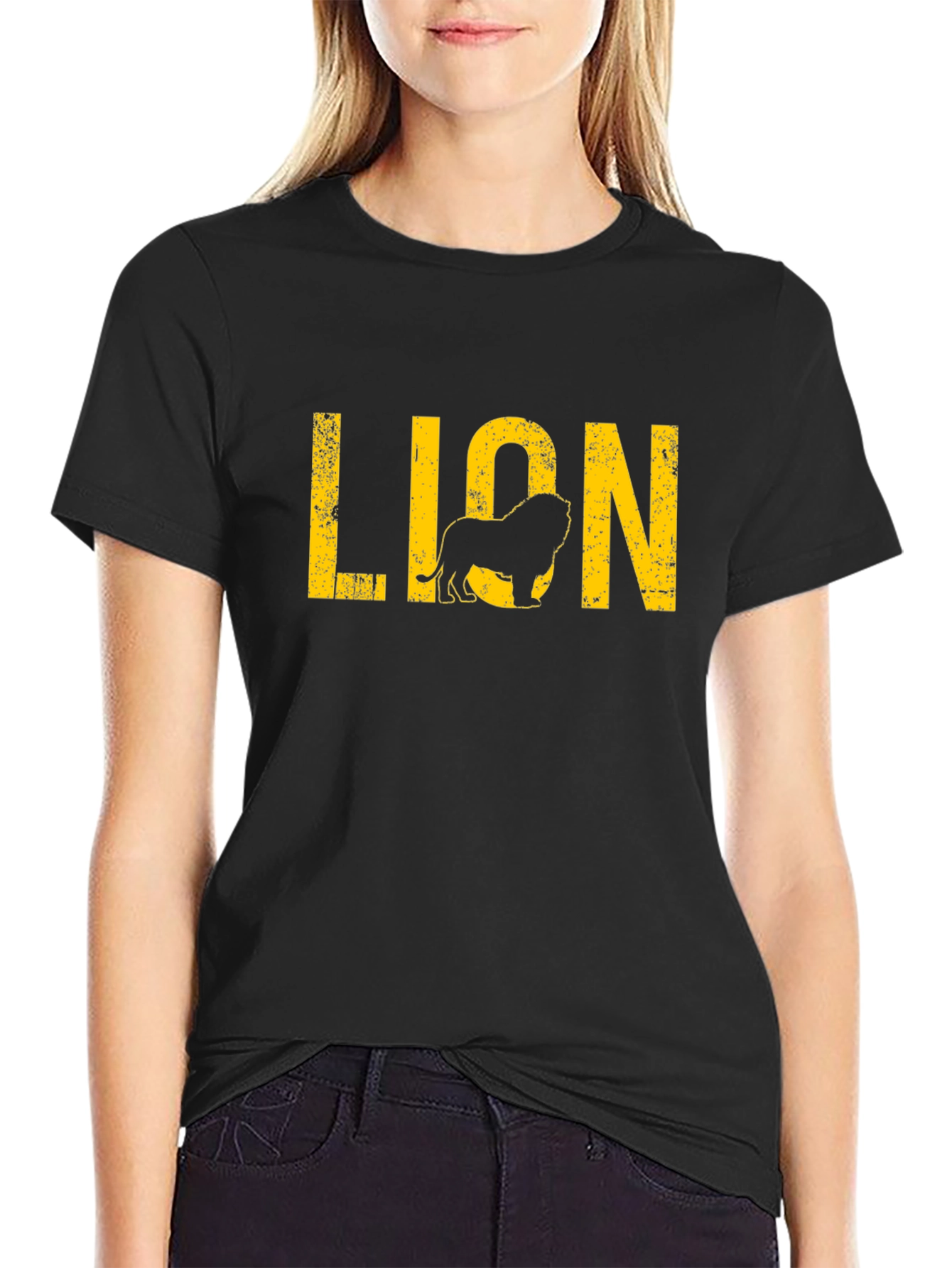 Lion Graphic Black T-Shirt