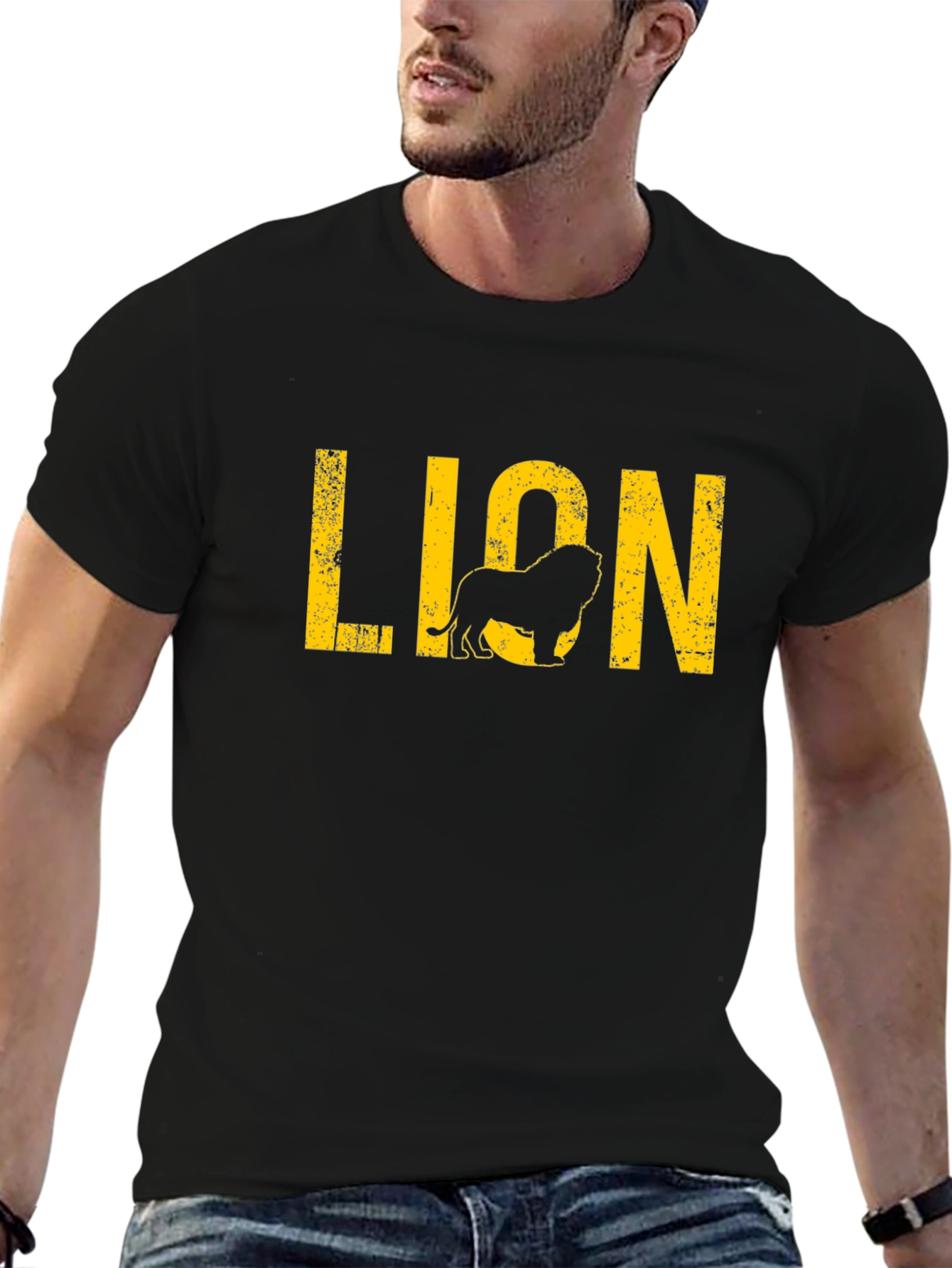 Lion Graphic Black T-Shirt