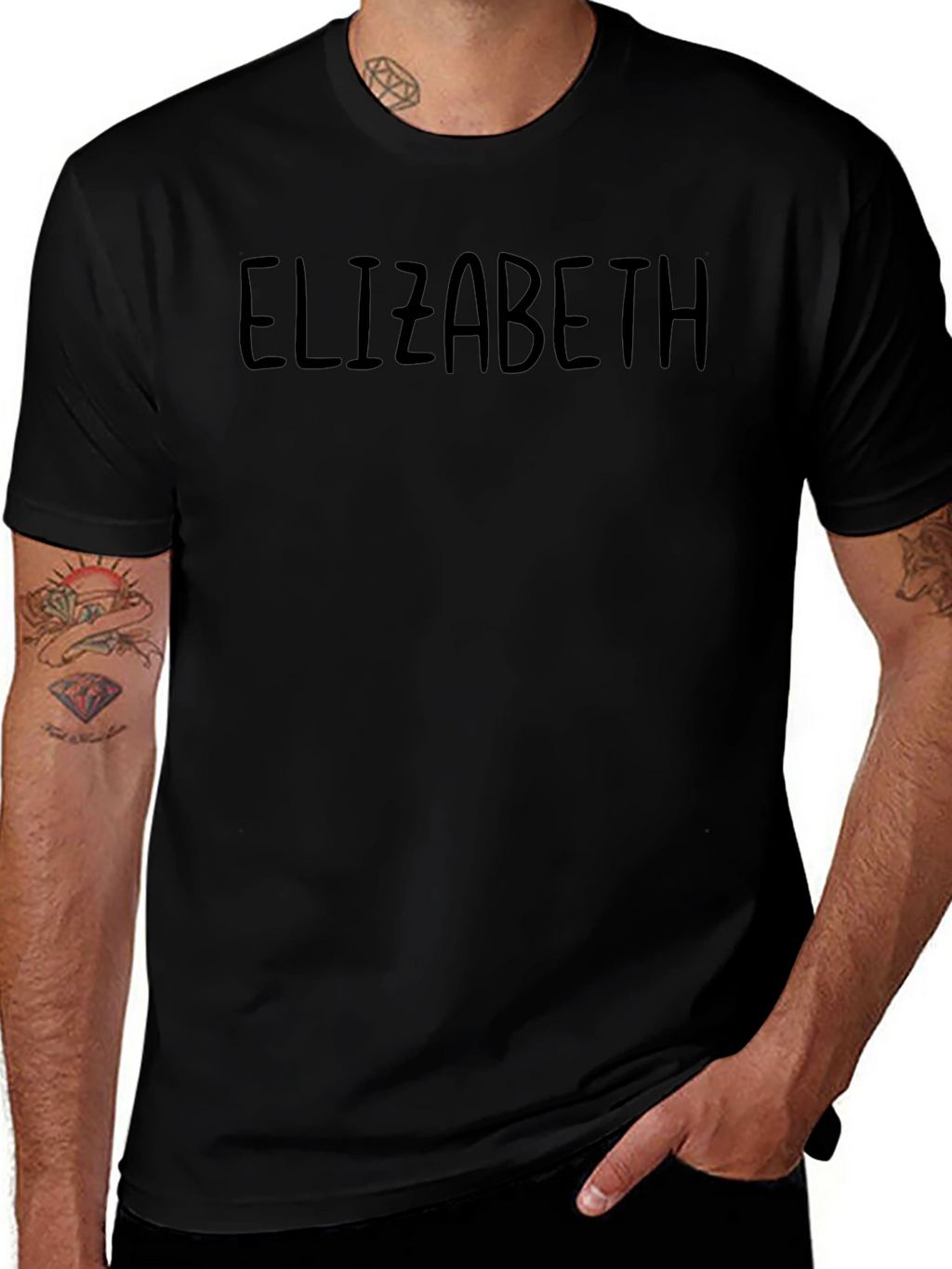 Elizabeth Tee - Classic Black Cotton T-Shirt