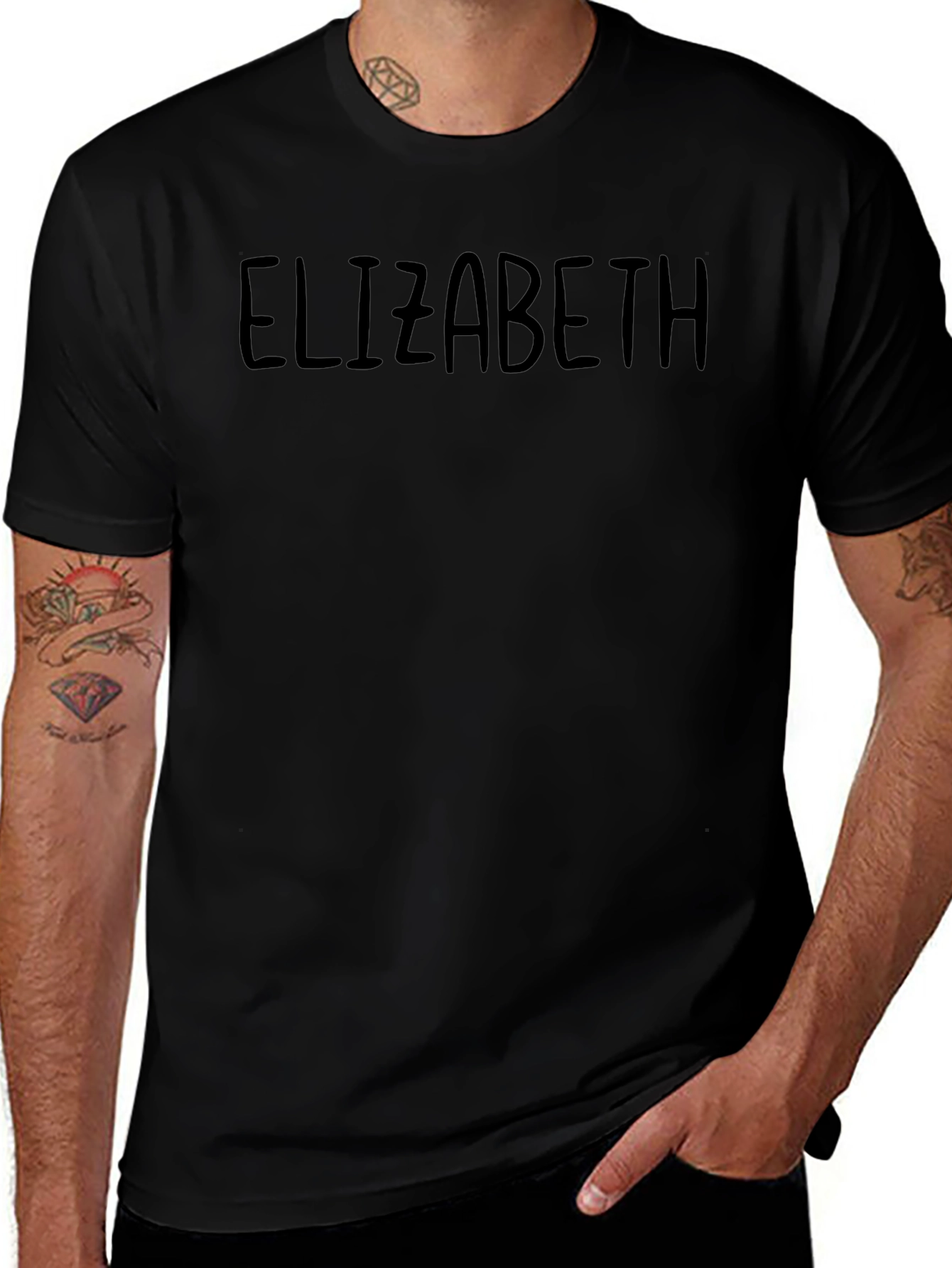 Elizabeth Tee - Classic Black Cotton T-Shirt