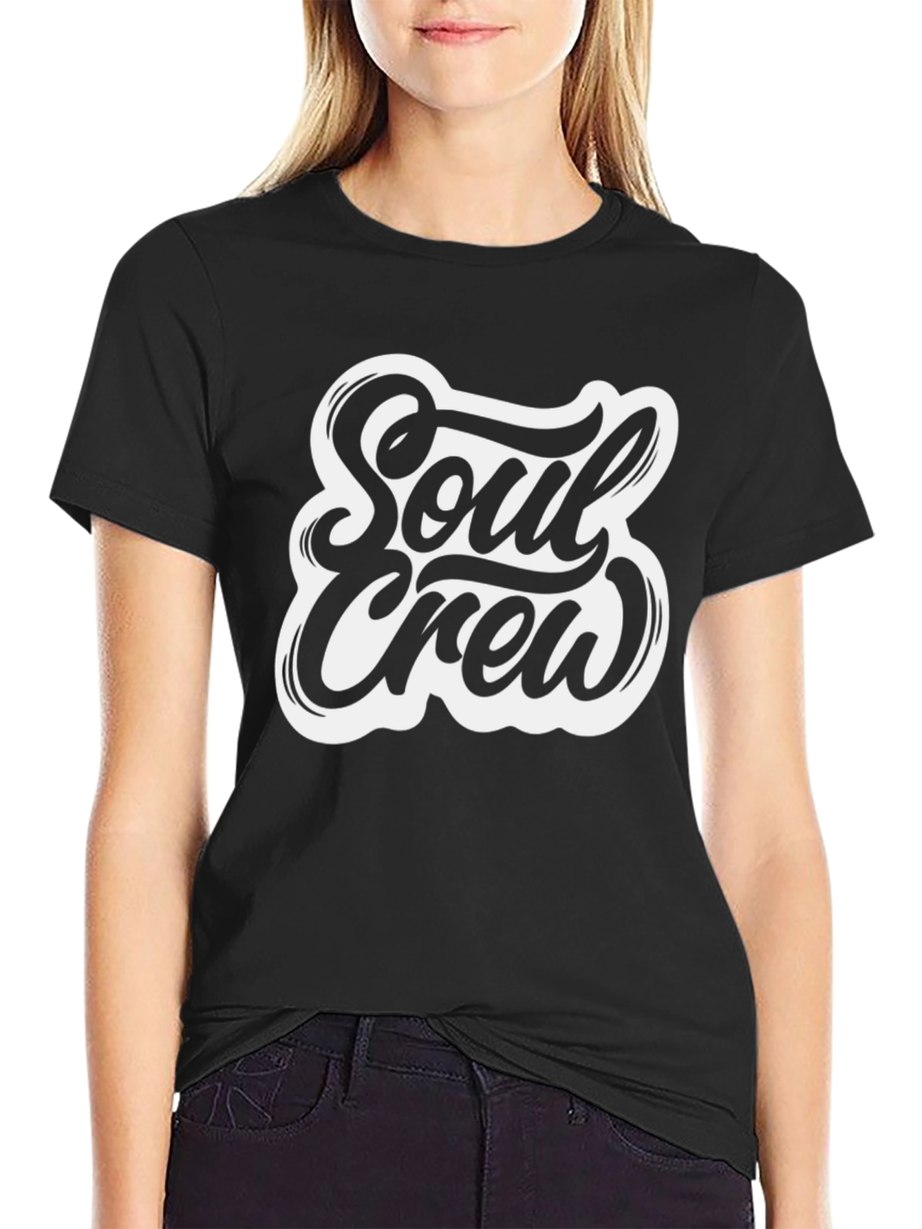 Soul Crew Graphic Tee - Black Casual T-Shirt
