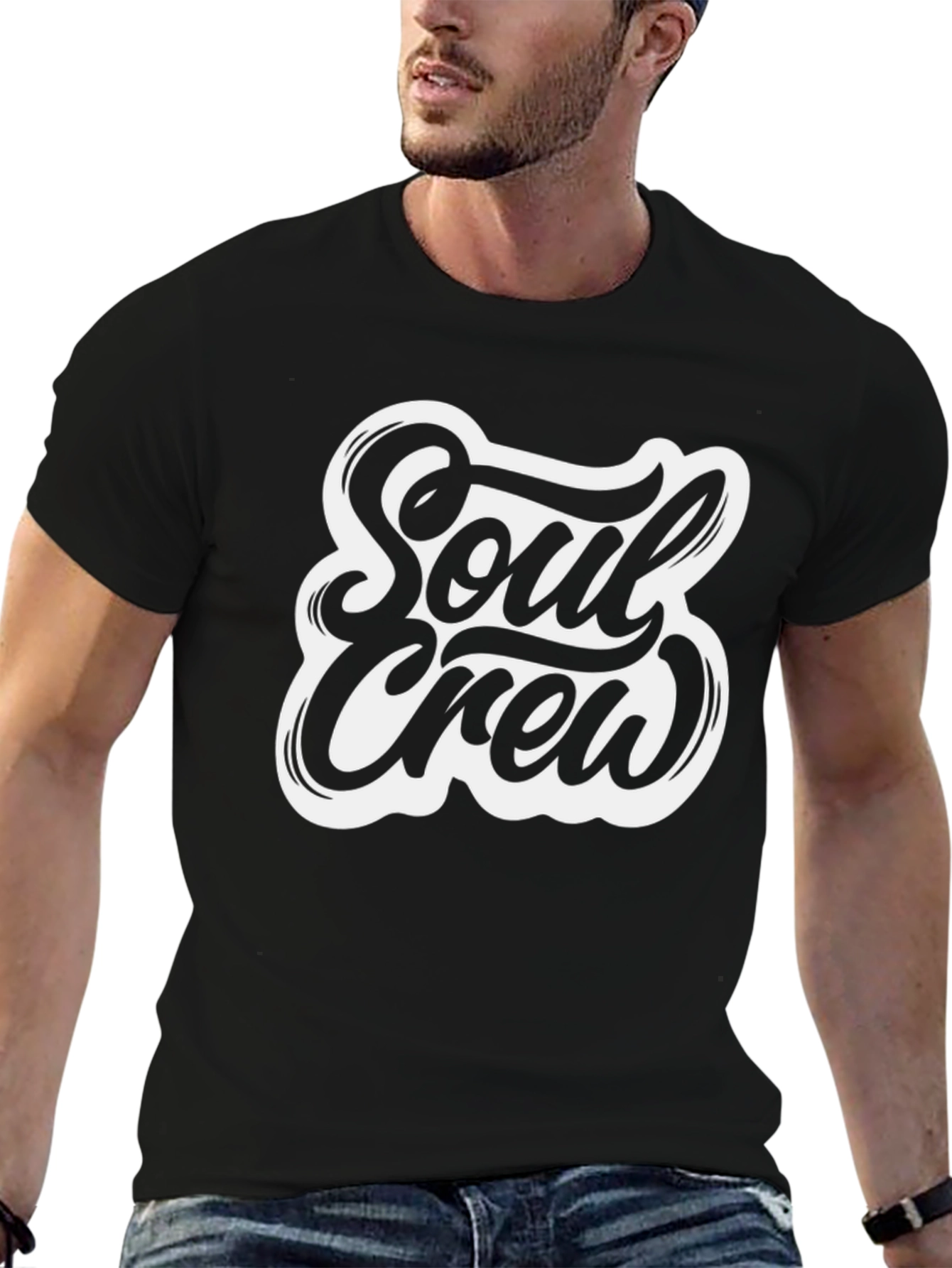 Soul Crew Graphic Tee - Black Casual T-Shirt