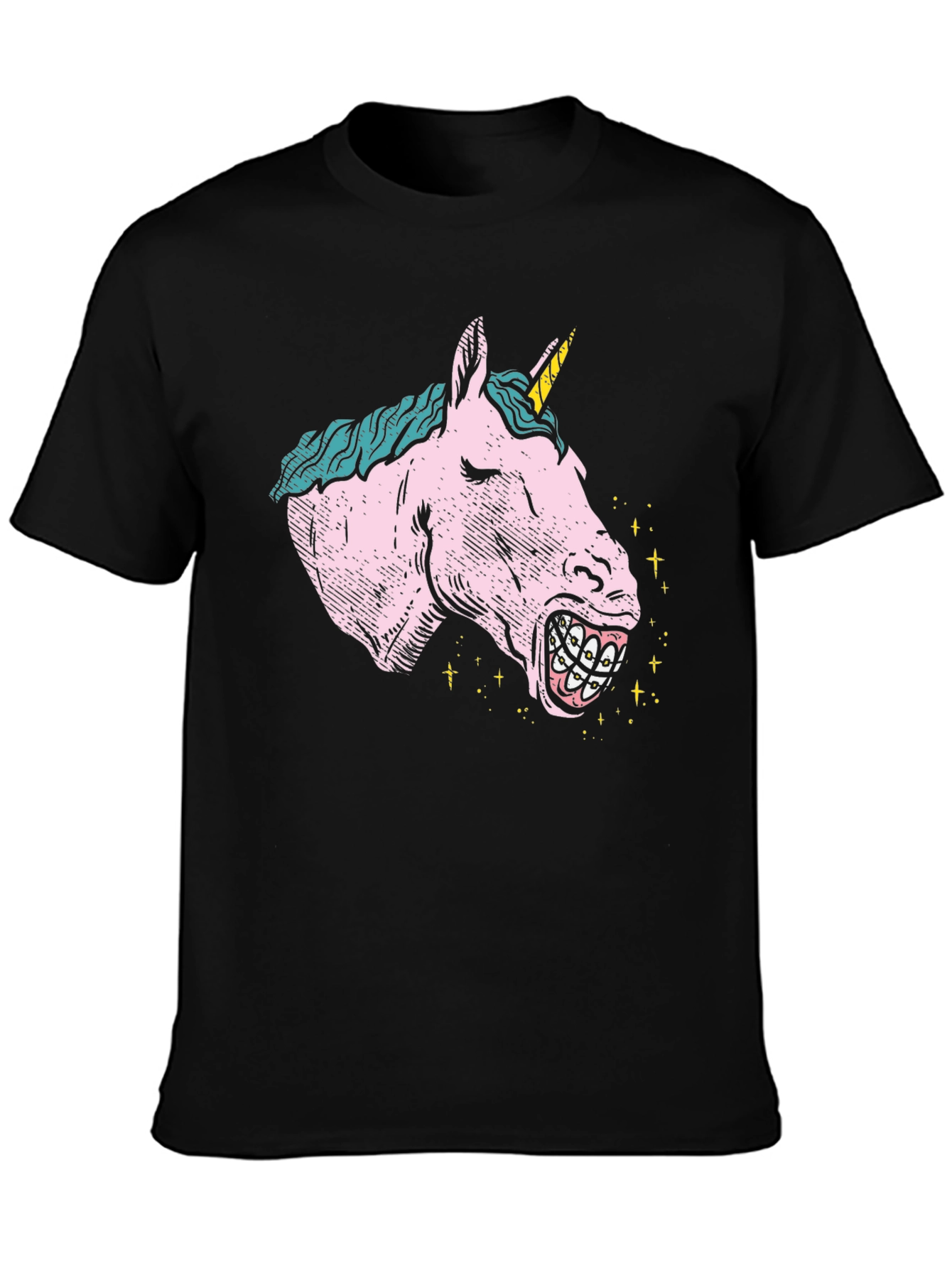 Unicorn Braces Graphic T-Shirt - Novelty Tee