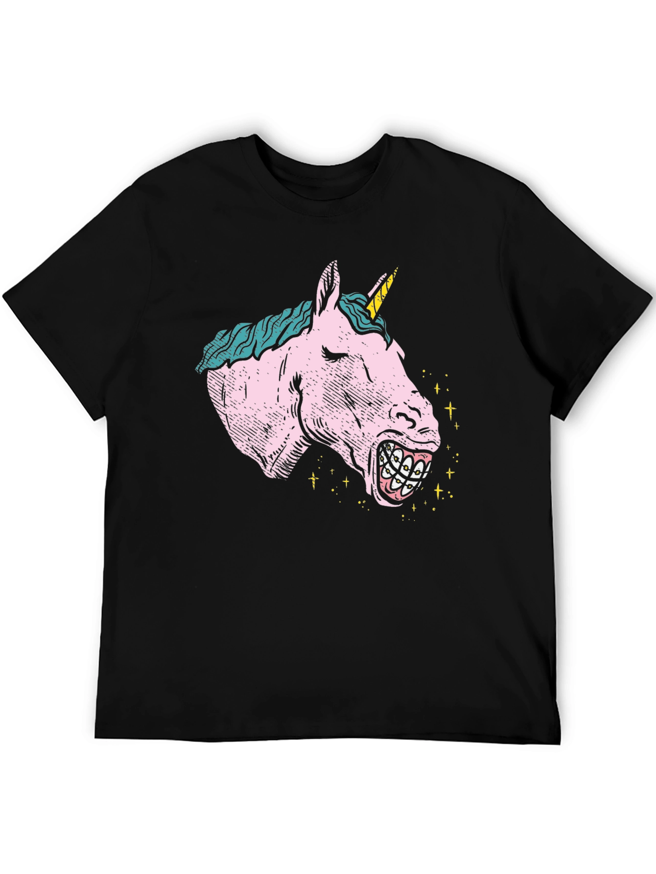 Unicorn Braces Graphic T-Shirt - Novelty Tee