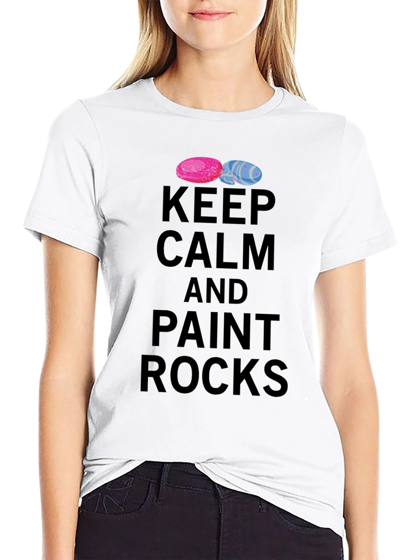 Keep Calm and Paint Rocks T-Shirt - Funny Hobby Tee