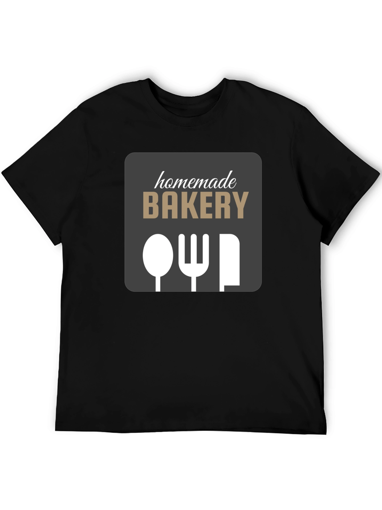 Homemade Bakery T-Shirt - Spoon Fork Knife Graphic Tee