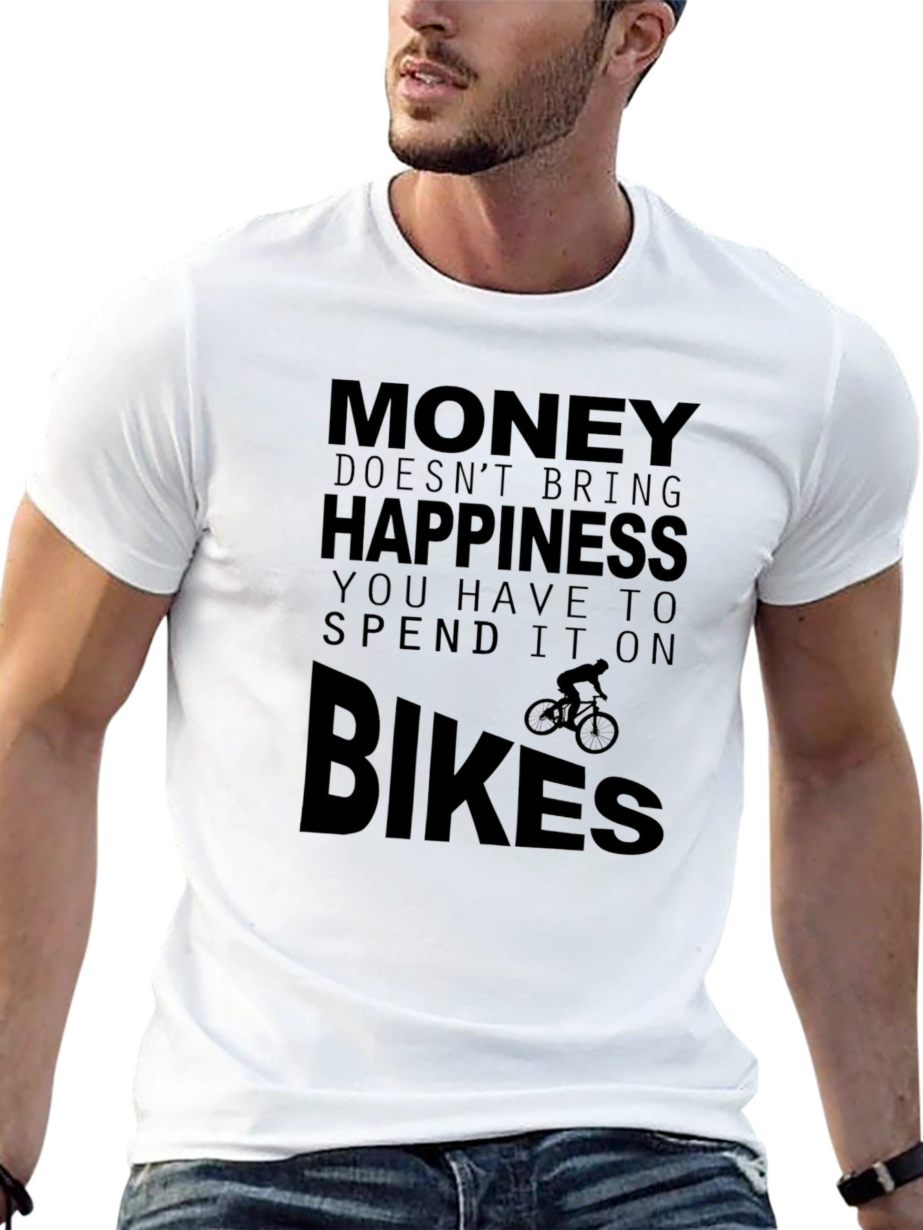 Money Doesnt Bring Happiness Bike T-Shirt