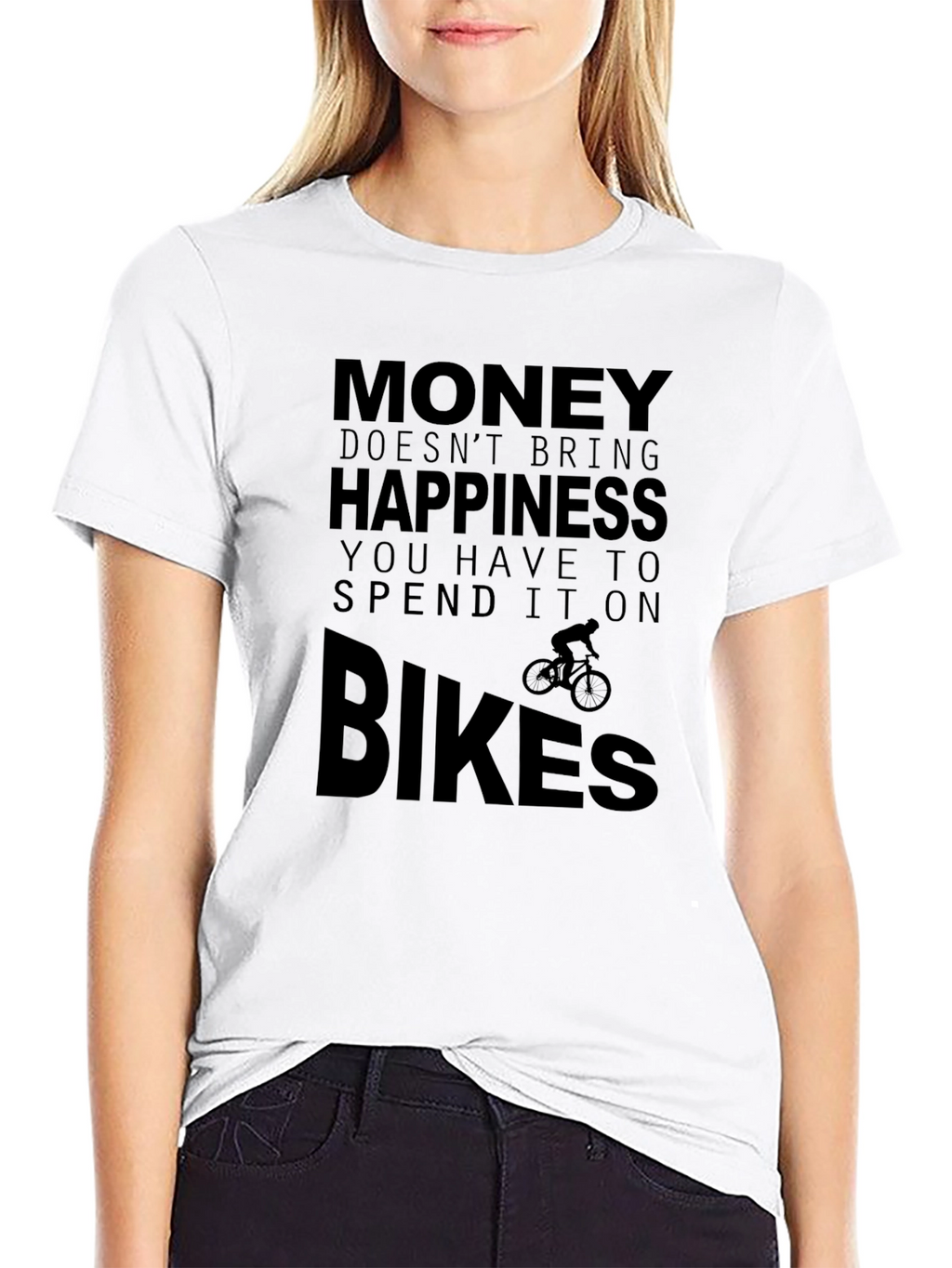 Money Doesnt Bring Happiness Bike T-Shirt