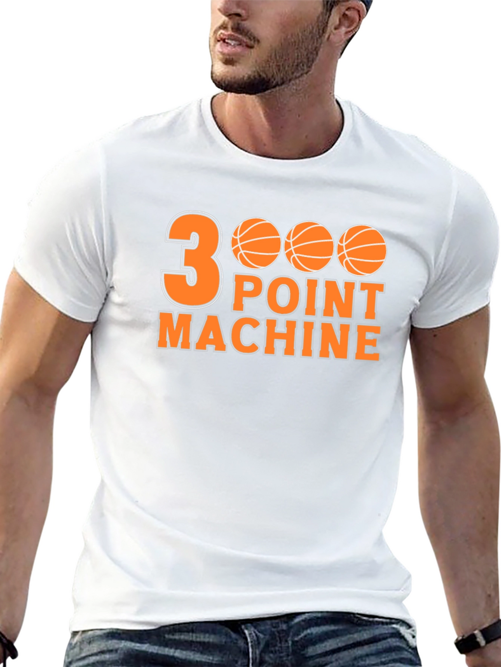3 Point Machine Graphic T-Shirt - Basketball Fan Apparel