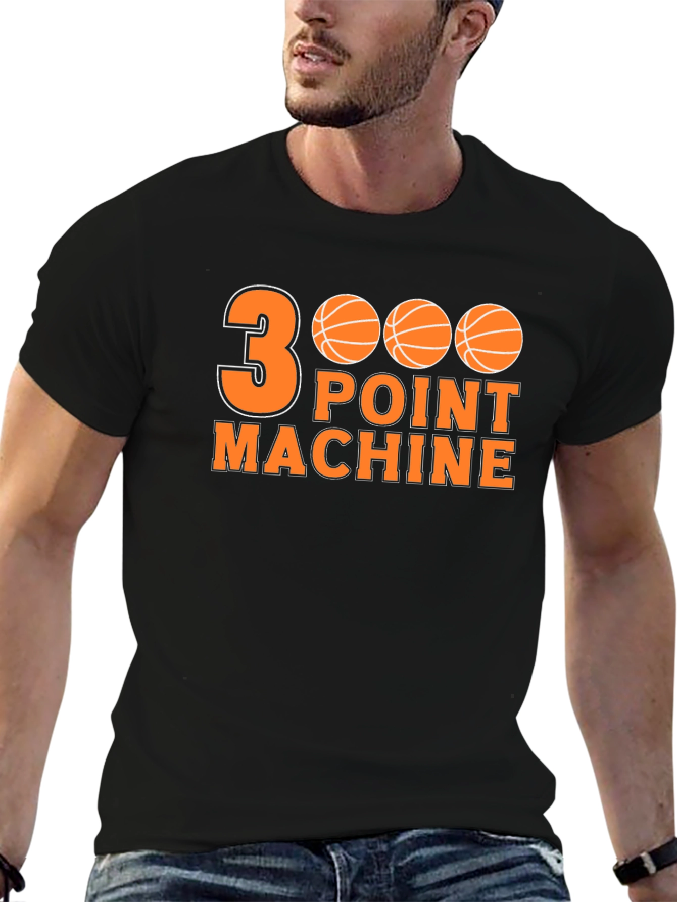 3 Point Machine Graphic T-Shirt - Basketball Fan Apparel