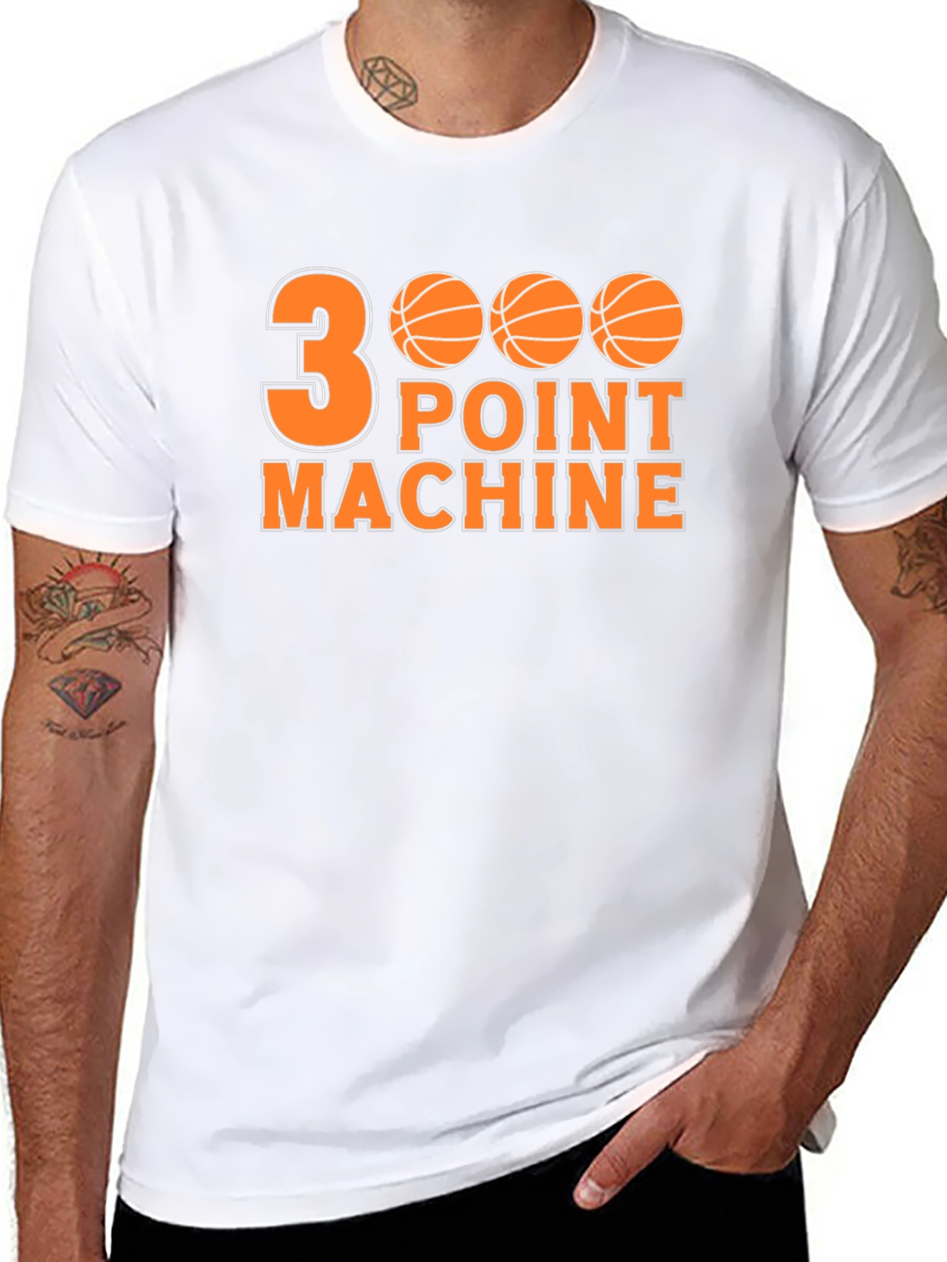 3 Point Machine Graphic T-Shirt - Basketball Fan Apparel