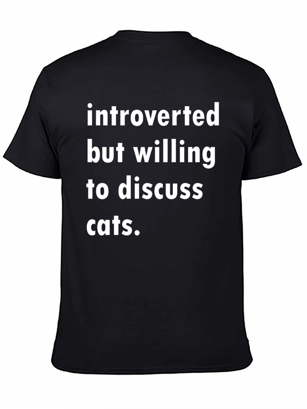 Introverted Cats Black T-Shirt