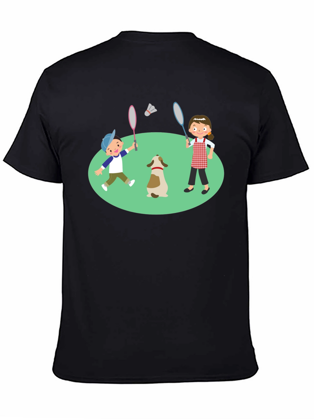 Cartoon Kids Badminton T-Shirt