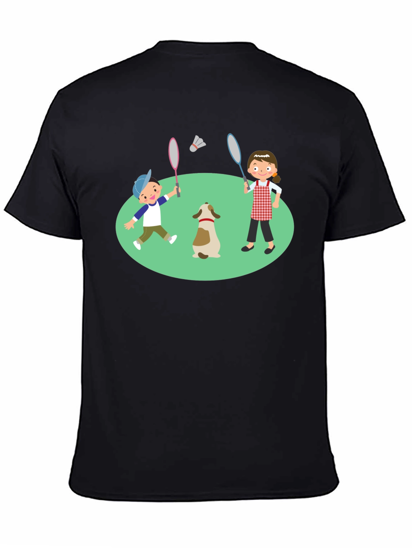 Cartoon Kids Badminton T-Shirt