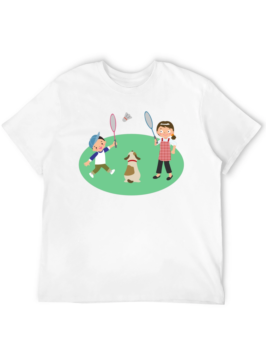 Cartoon Kids Badminton T-Shirt