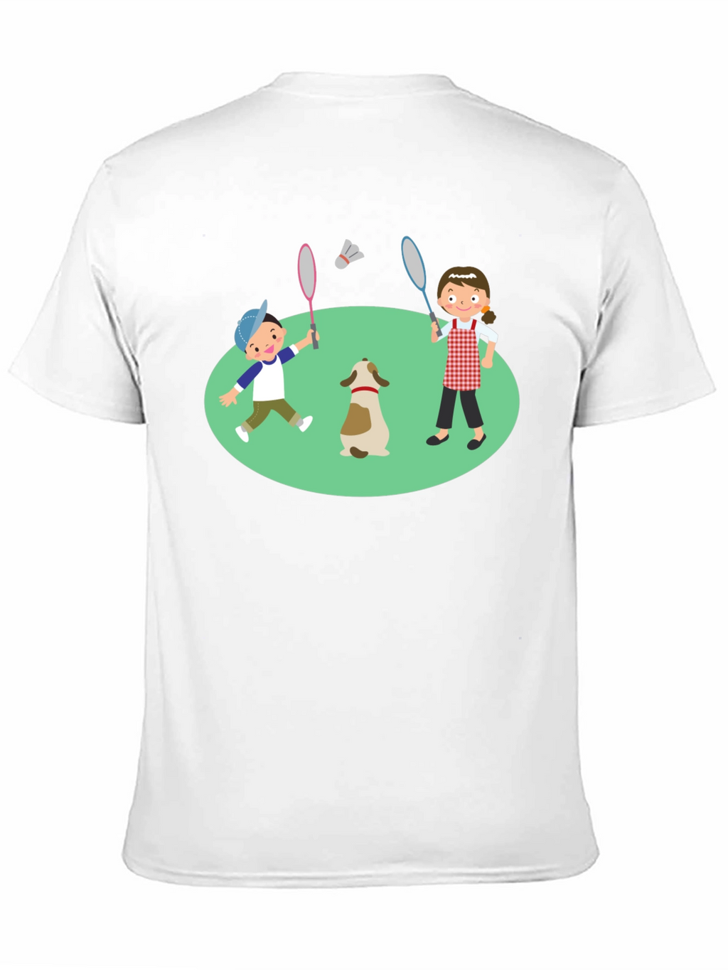 Cartoon Kids Badminton T-Shirt