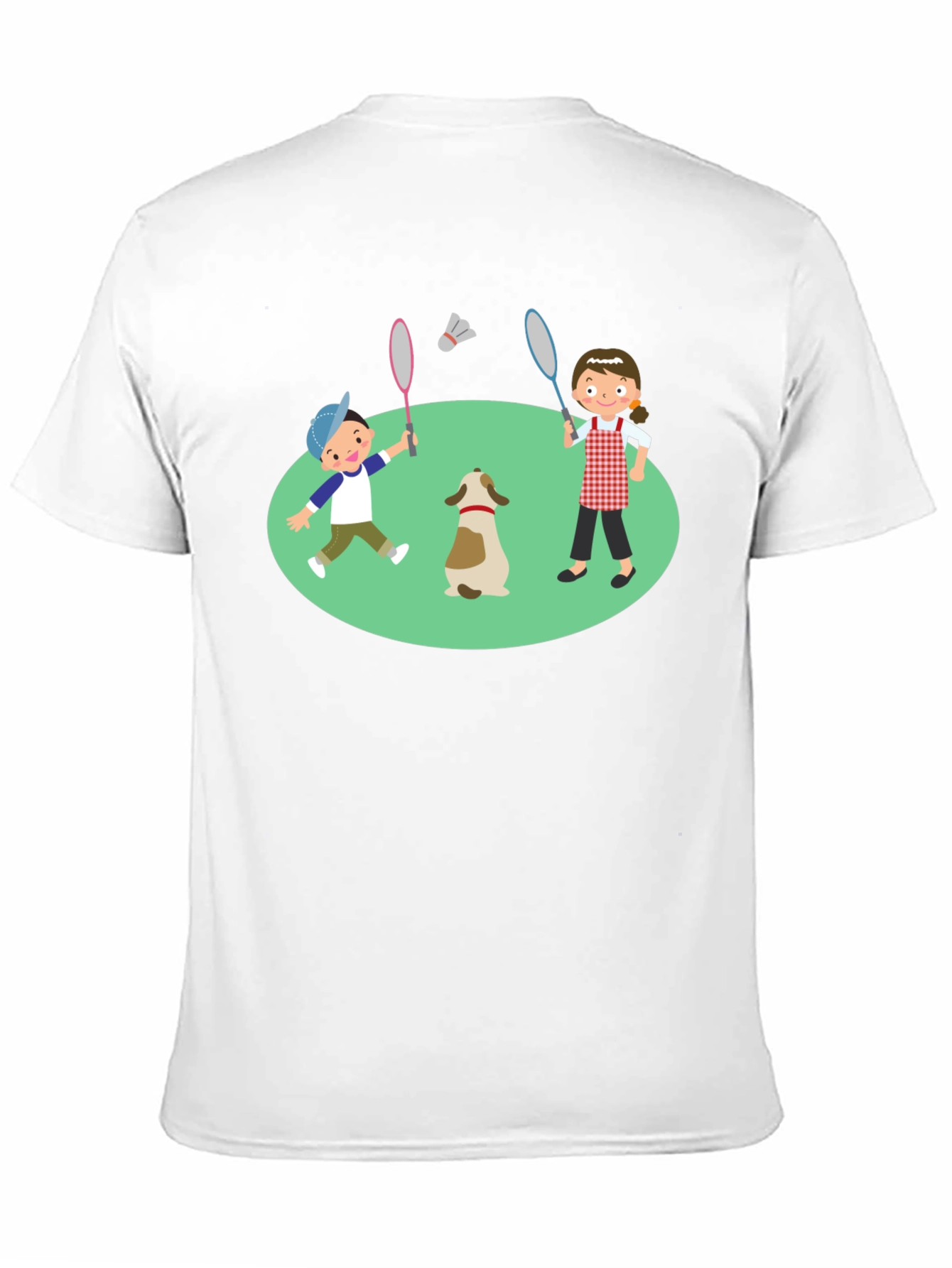 Cartoon Kids Badminton T-Shirt