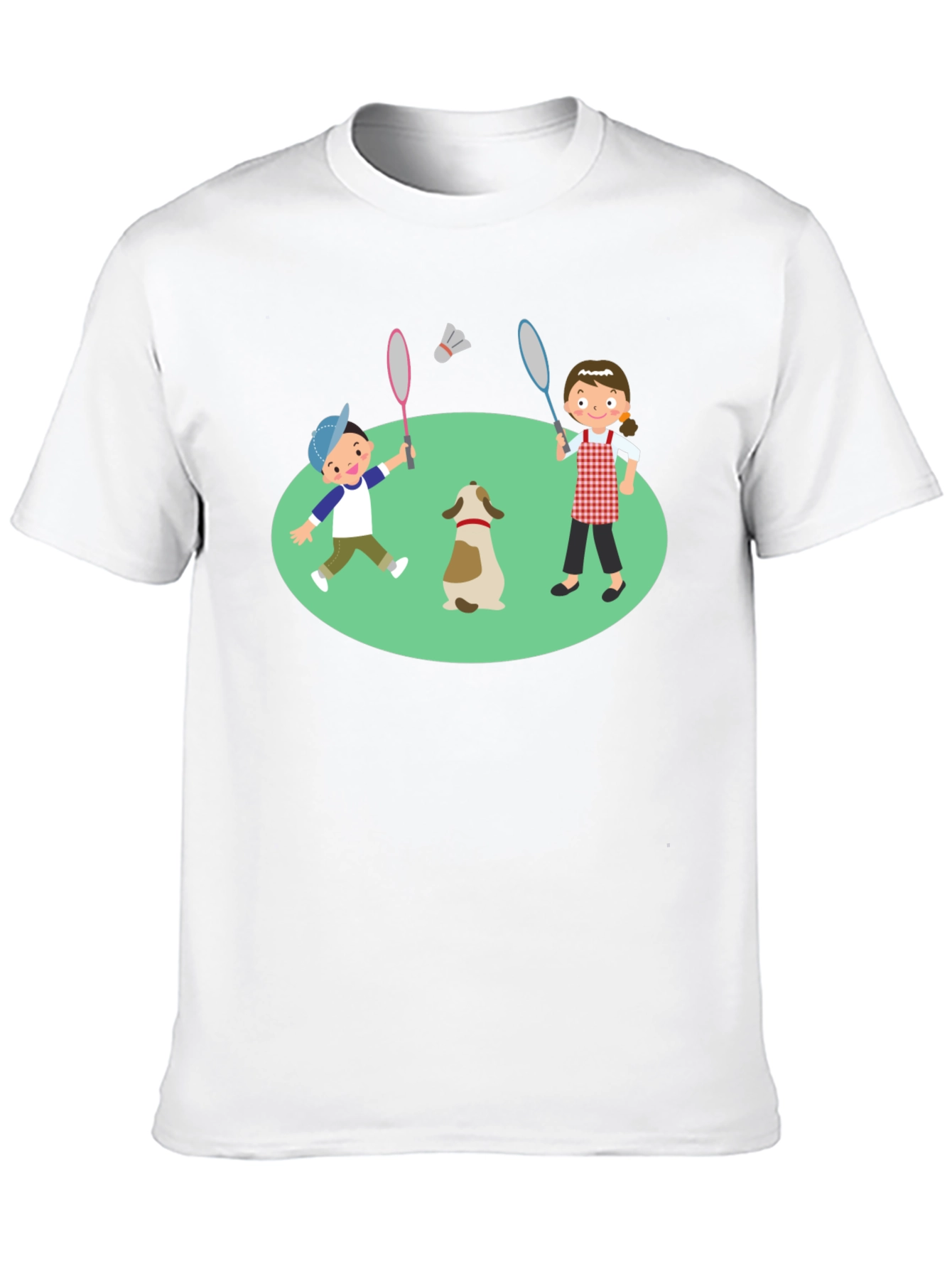 Cartoon Kids Badminton T-Shirt