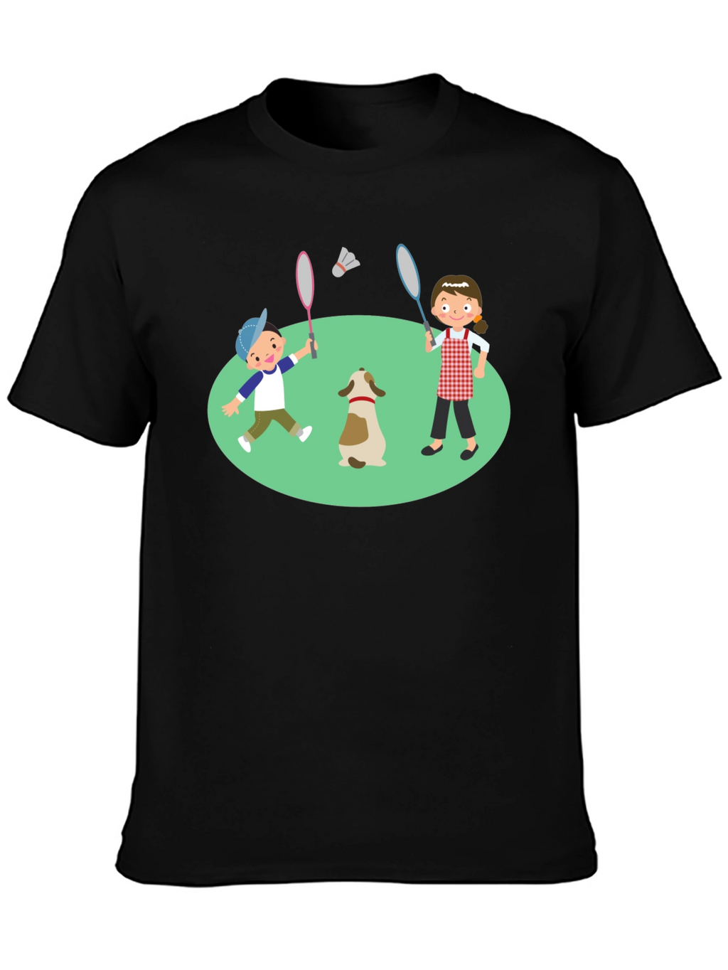 Cartoon Kids Badminton T-Shirt