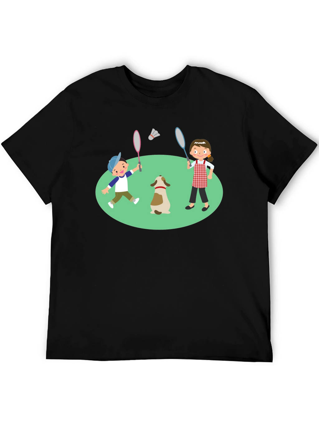 Cartoon Kids Badminton T-Shirt