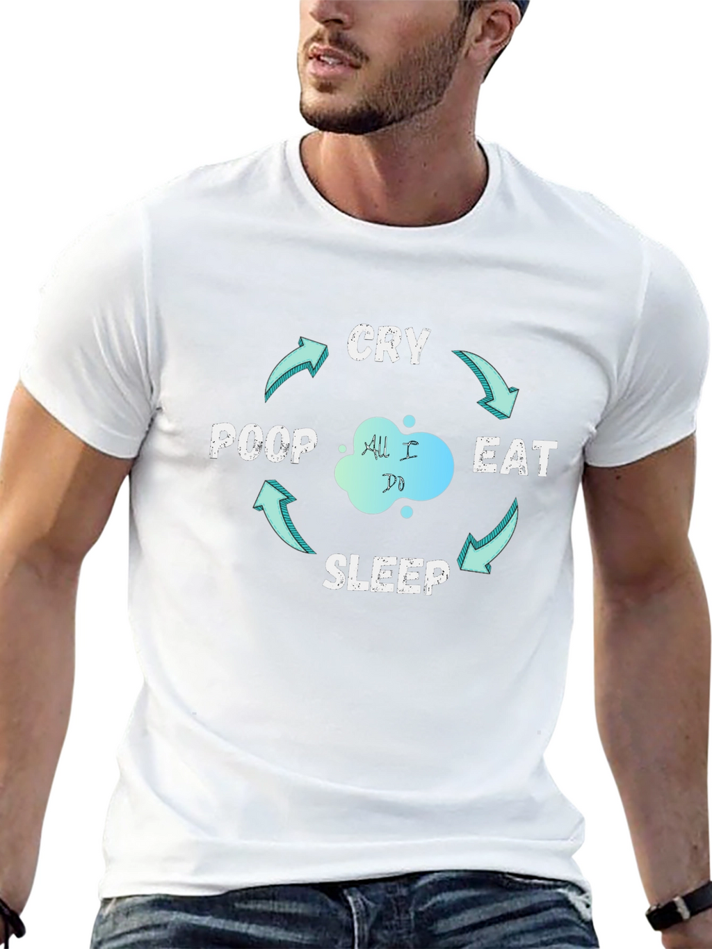 Eat Sleep Poop Cry - The Cycle T-Shirt