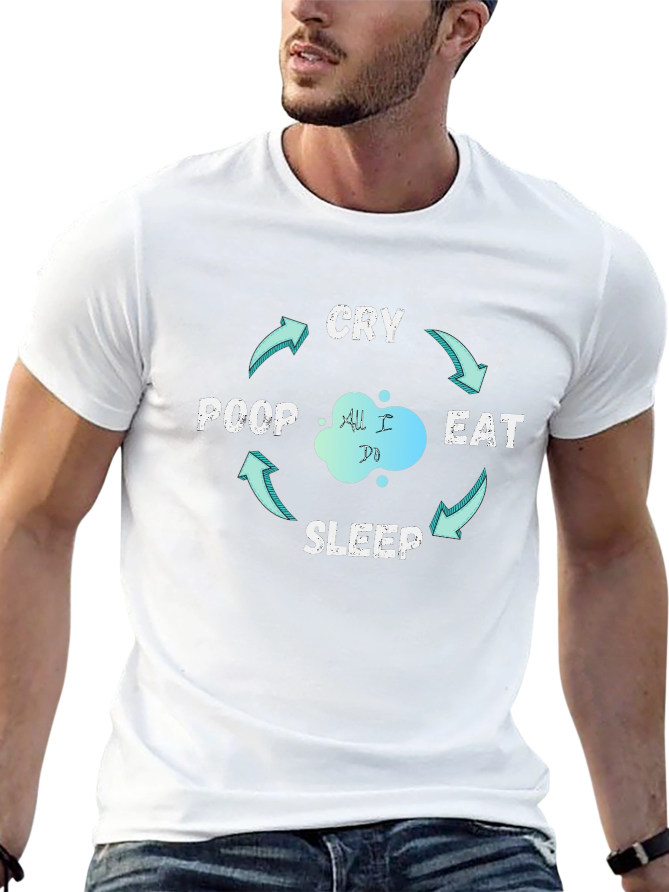 Eat Sleep Poop Cry - The Cycle T-Shirt