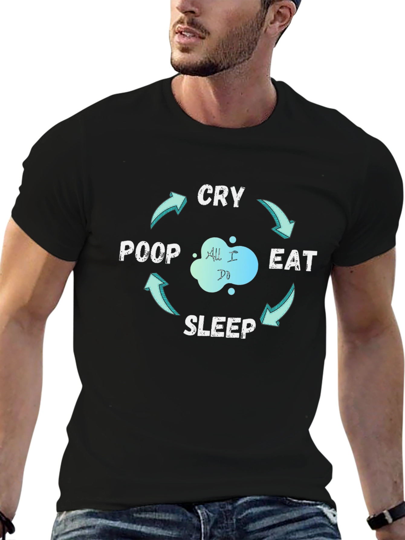 Eat Sleep Poop Cry - The Cycle T-Shirt