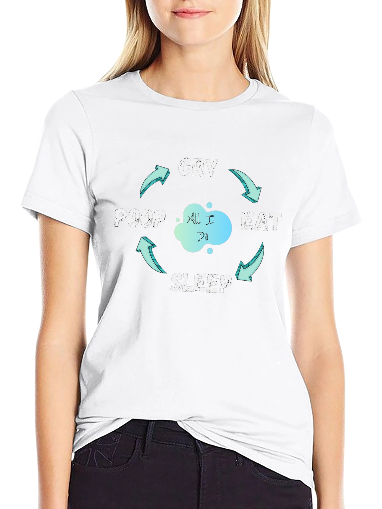 Eat Sleep Poop Cry - The Cycle T-Shirt