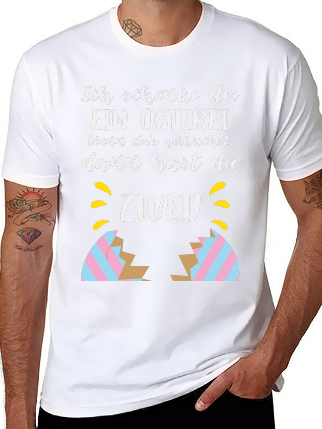 Funny Easter Egg Cracked Shirt: Ich Schenke Dir