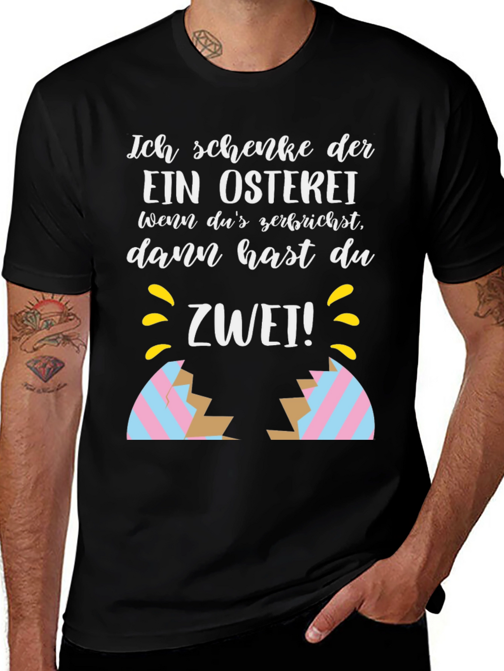 Funny Easter Egg Cracked Shirt: Ich Schenke Dir