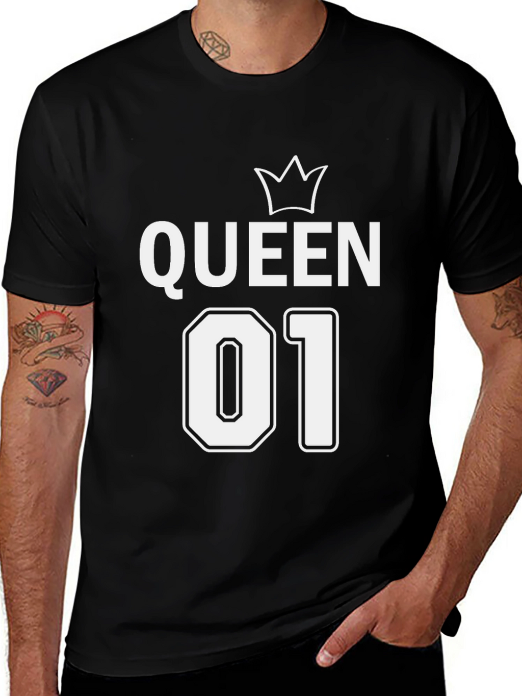 Queen 01 Black Graphic T-Shirt