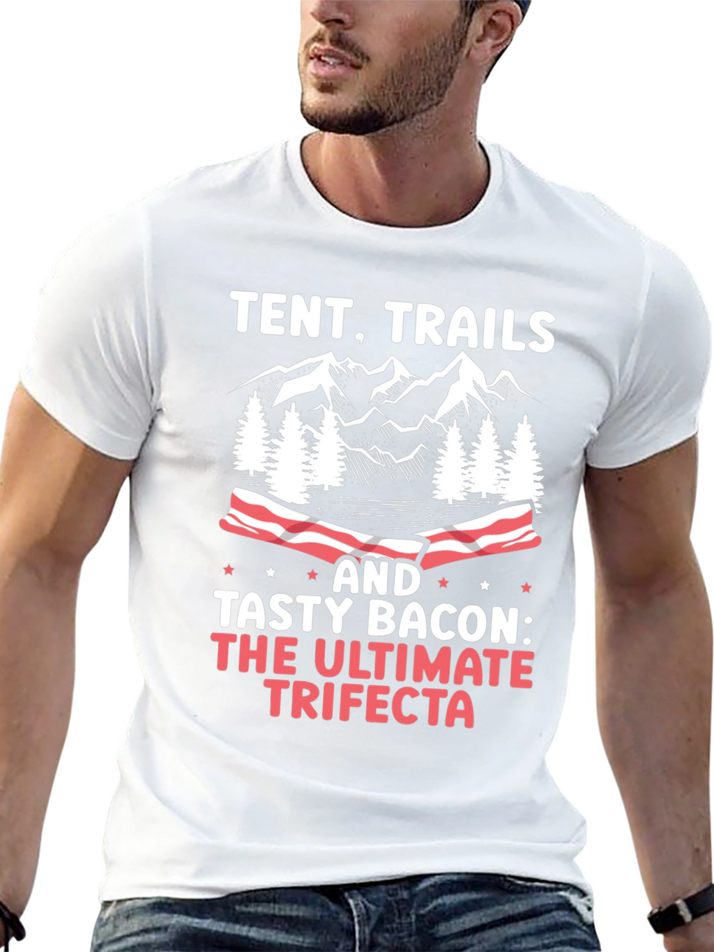 Tent Trails and Tasty Bacon T-Shirt
