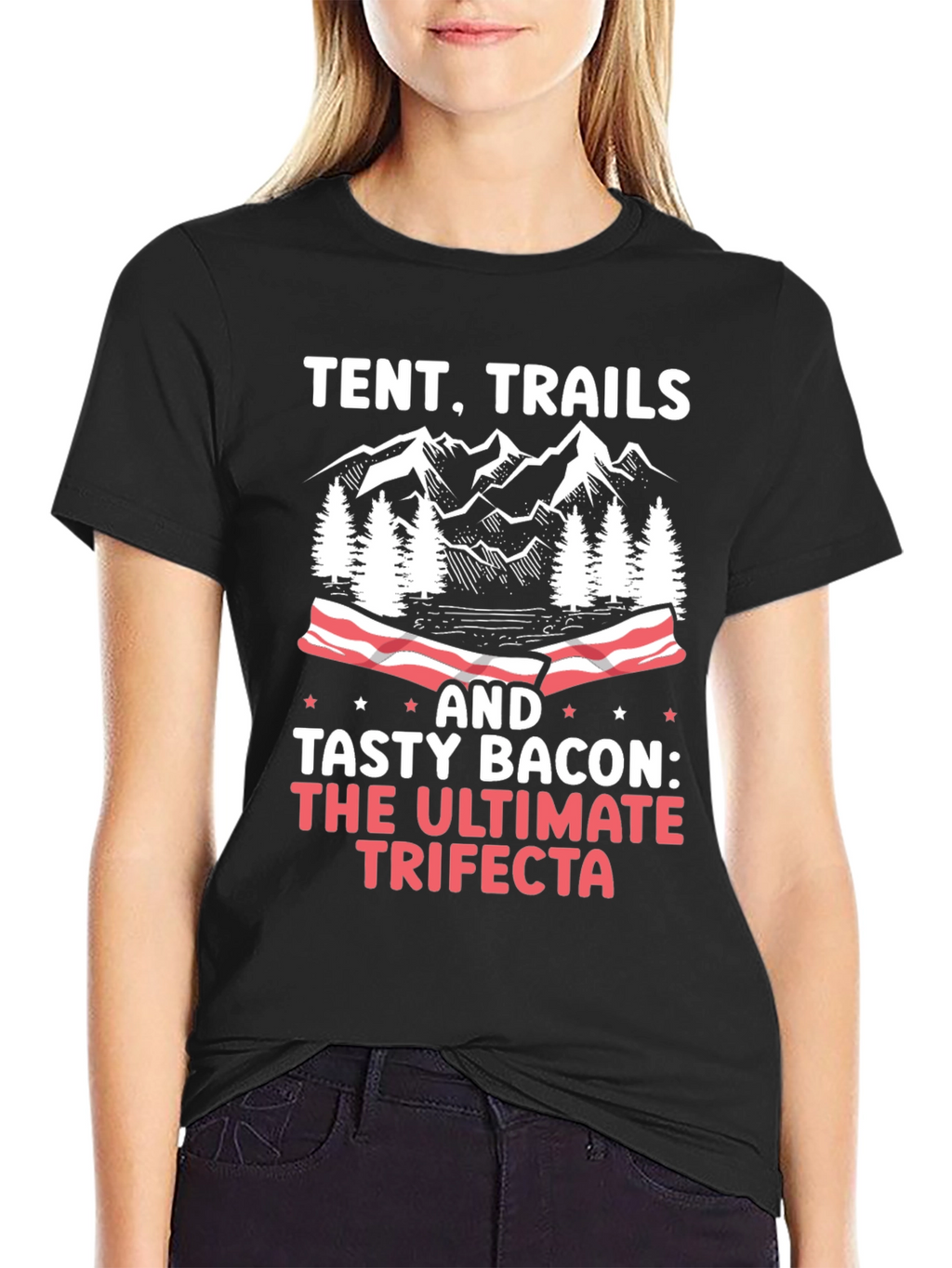 Tent Trails and Tasty Bacon T-Shirt