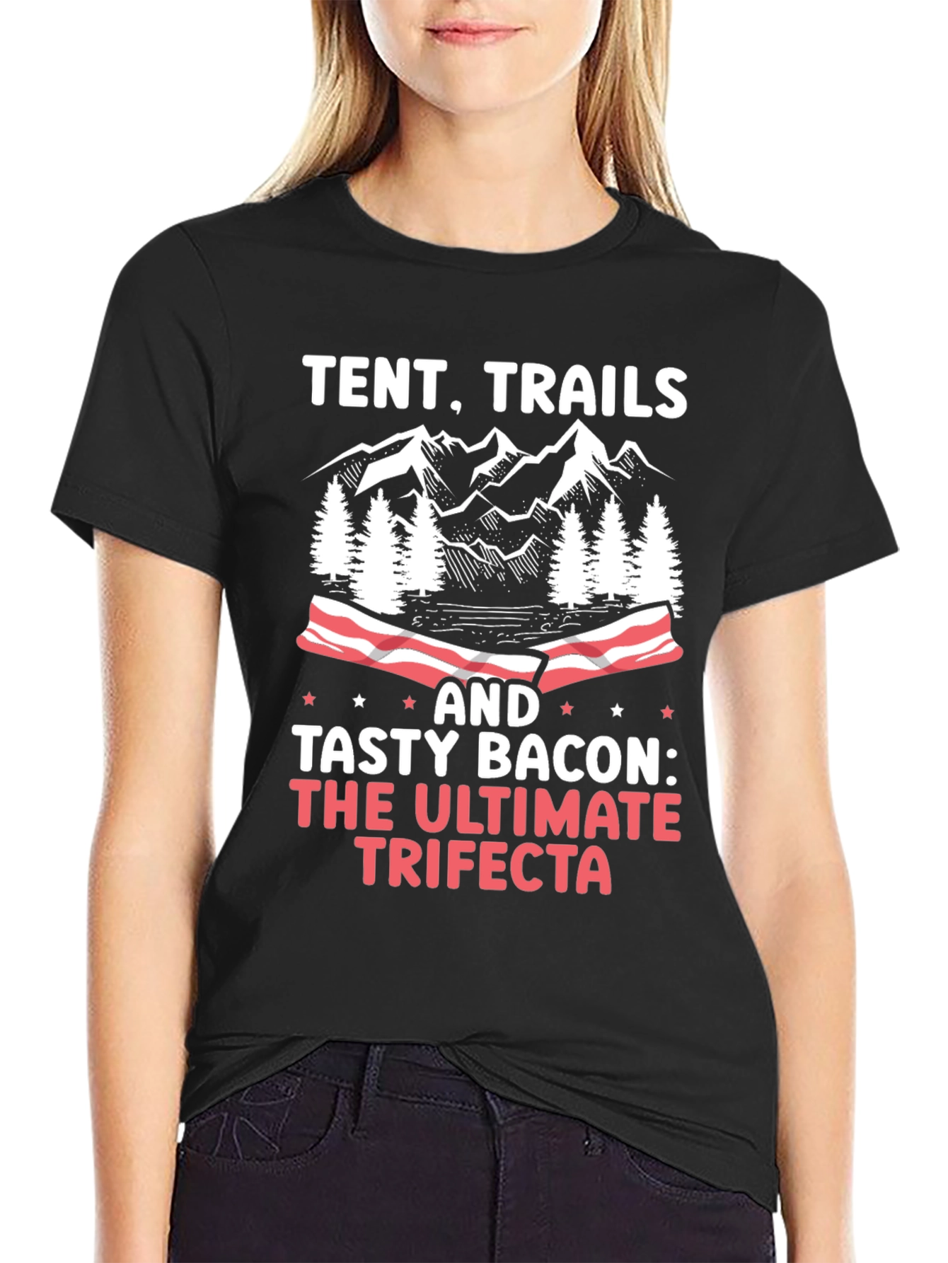 Tent Trails and Tasty Bacon T-Shirt