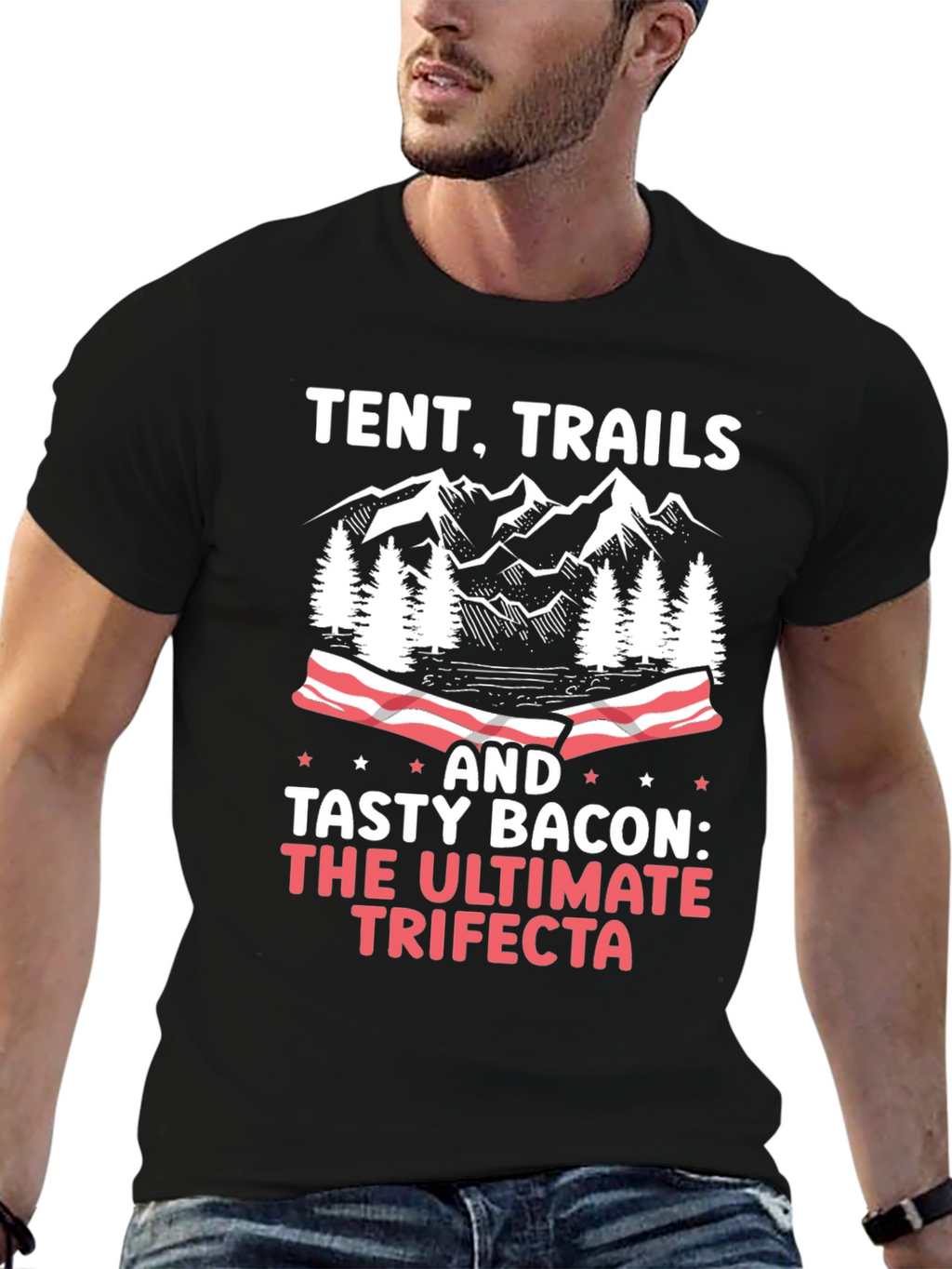 Tent Trails and Tasty Bacon T-Shirt