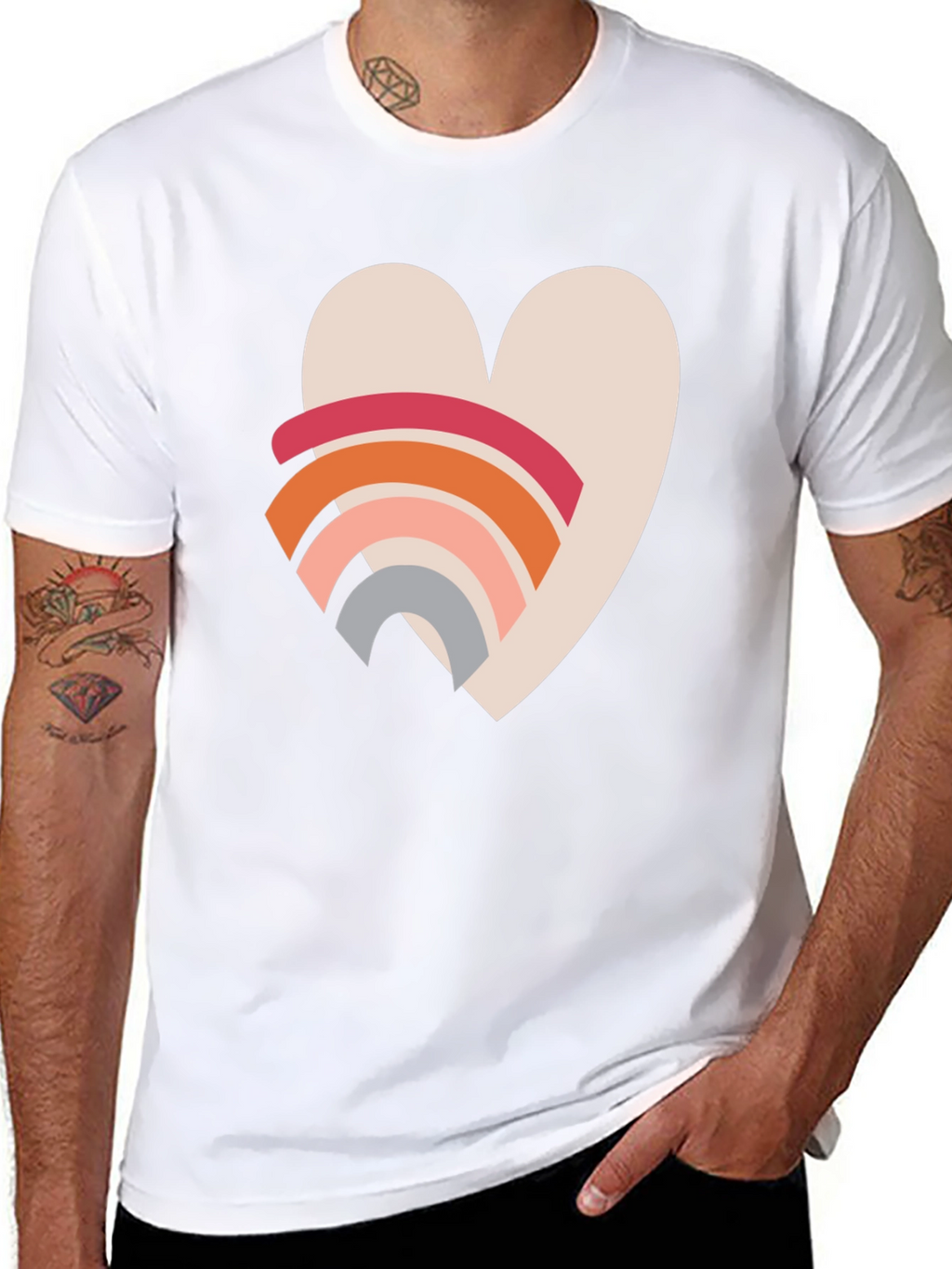 Heart Rainbow Graphic Tee